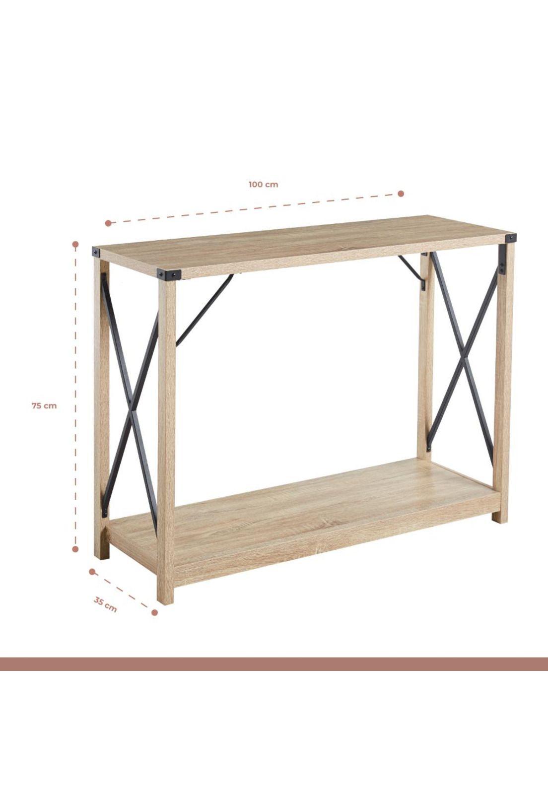 Mesa de Arrimo Cross 2 Niveles - Madera-3