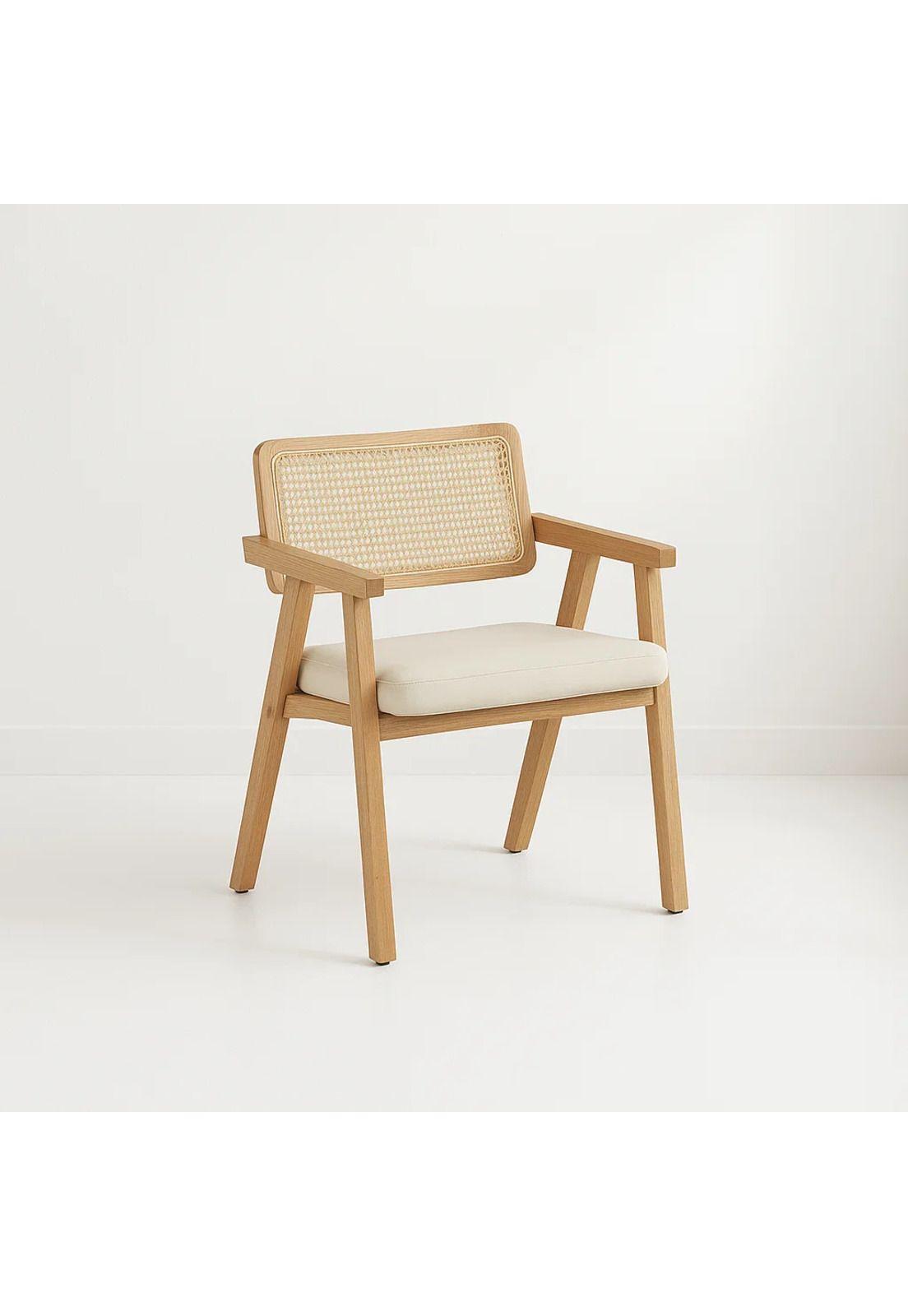 Sitial Acolchado Chandigarh Butaca Rattan - Madera-7