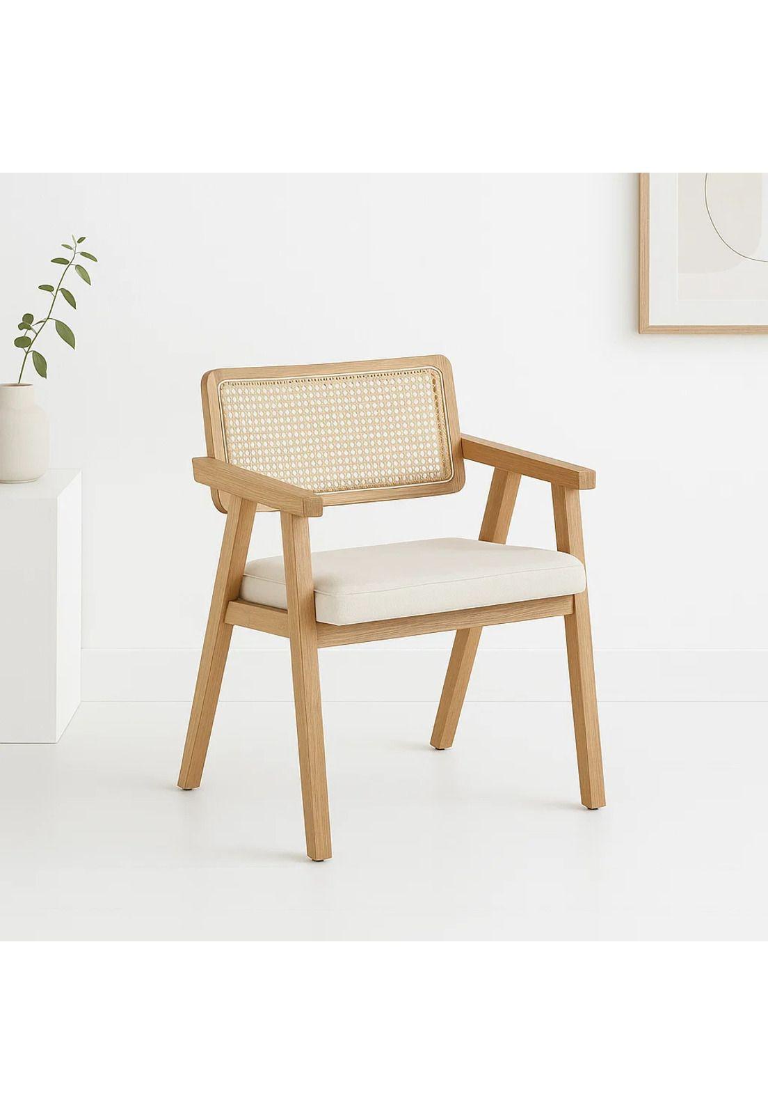 Sitial Acolchado Chandigarh Butaca Rattan - Madera-8