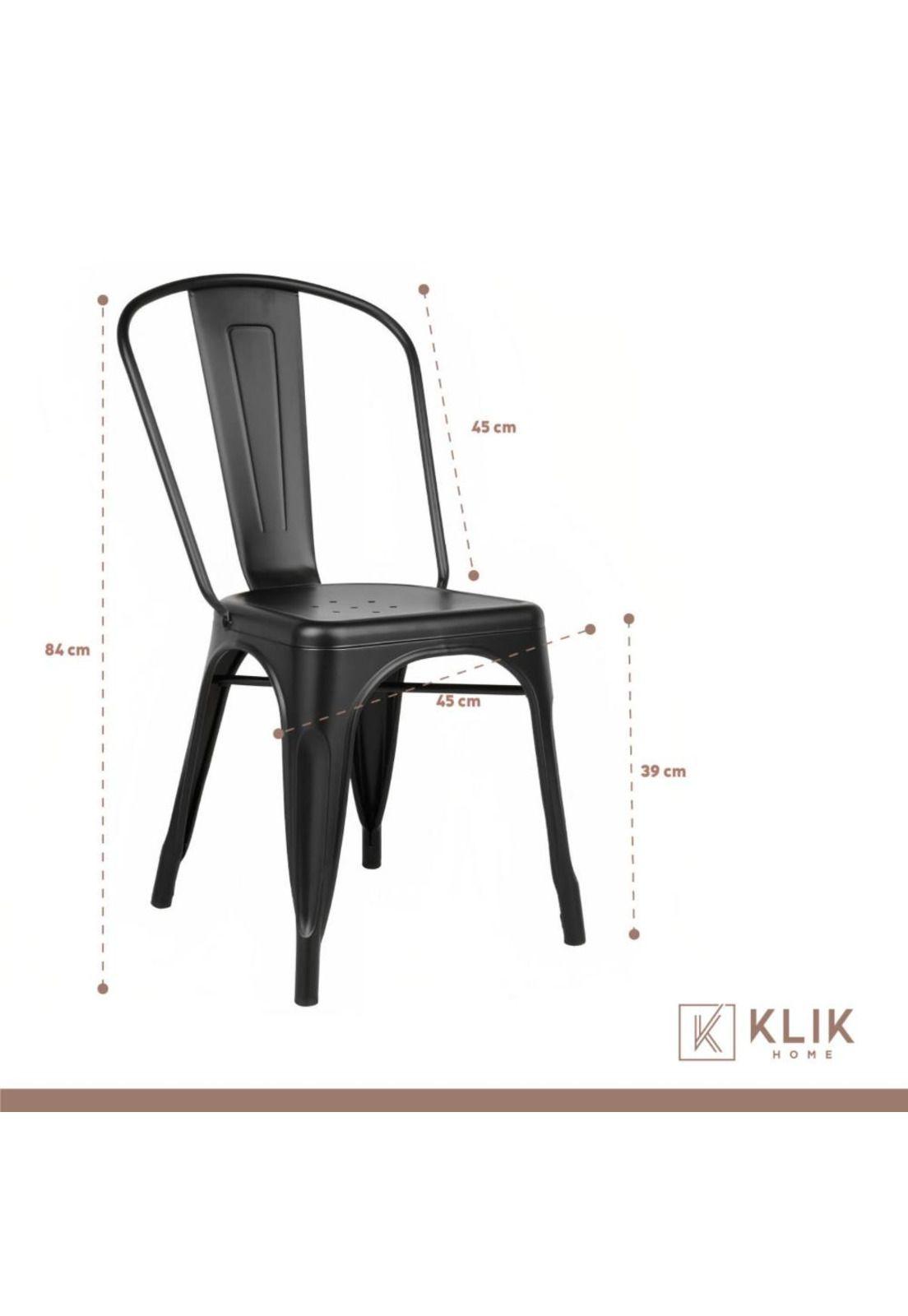 Comedor Industrial 160x90 Madera Oscura Walnut + 6 Sillas Tolix Negras-5