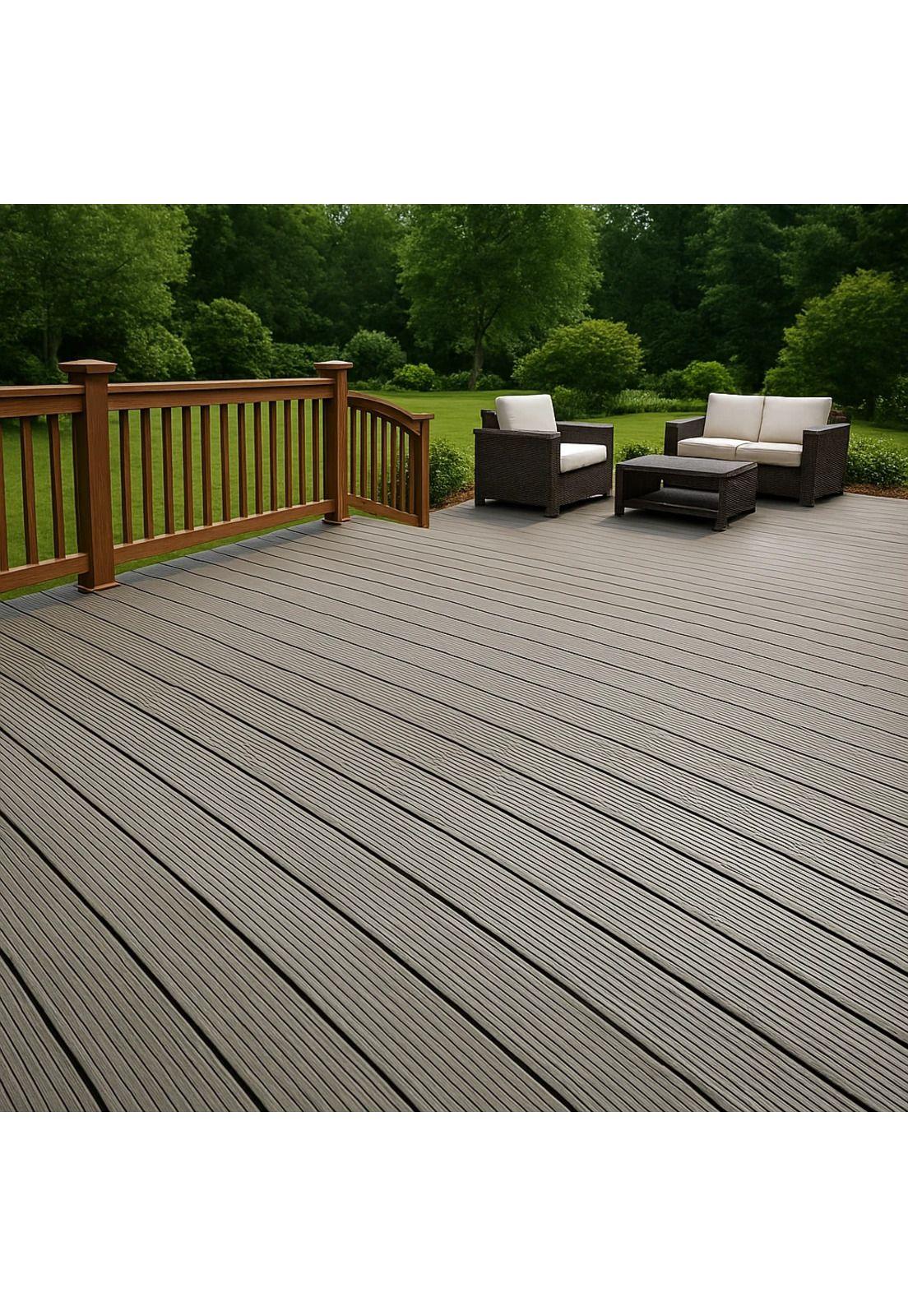 Pack de 5 deck exterior WPC madera clara-1