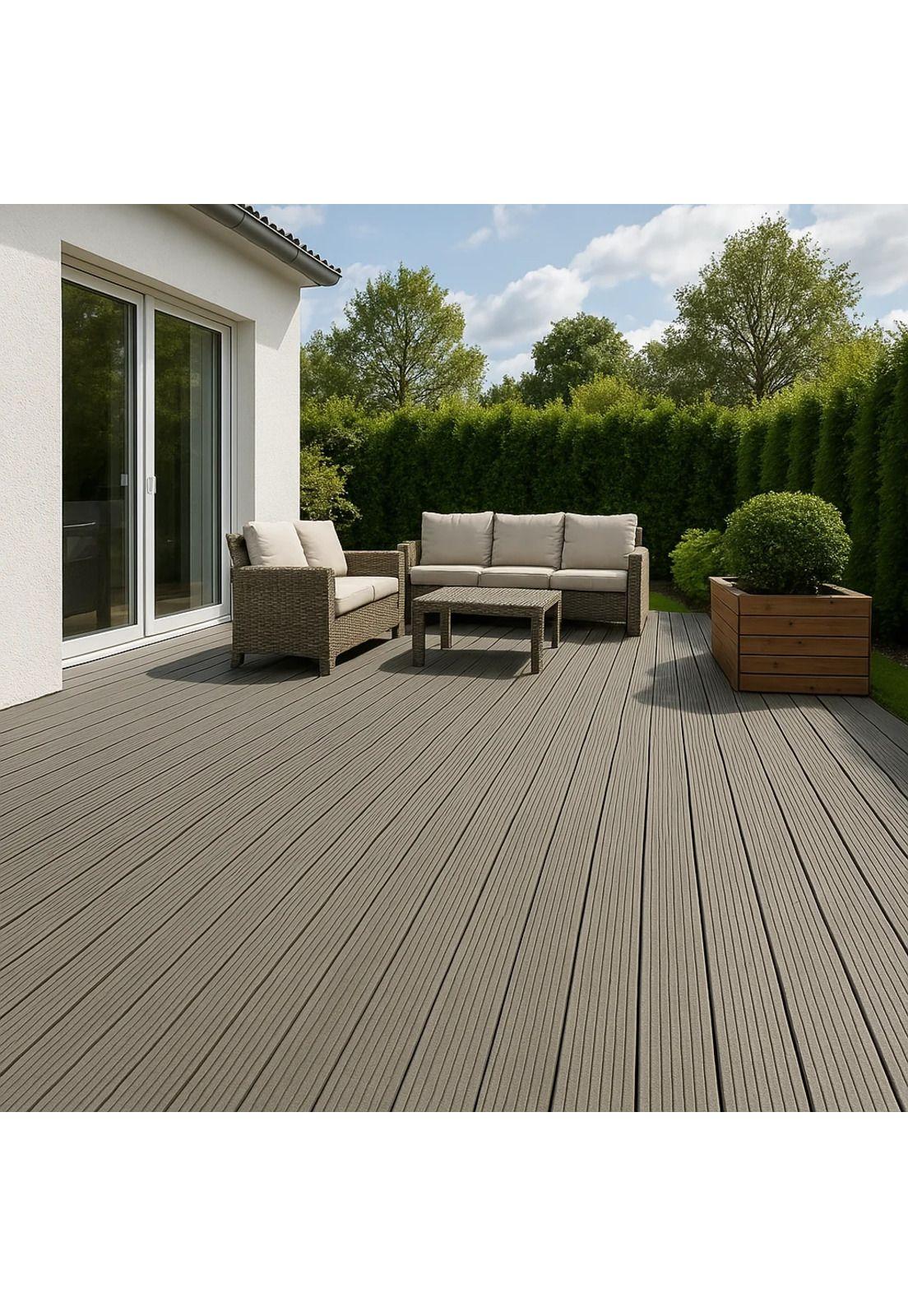 Pack de 5 deck exterior WPC madera clara-2