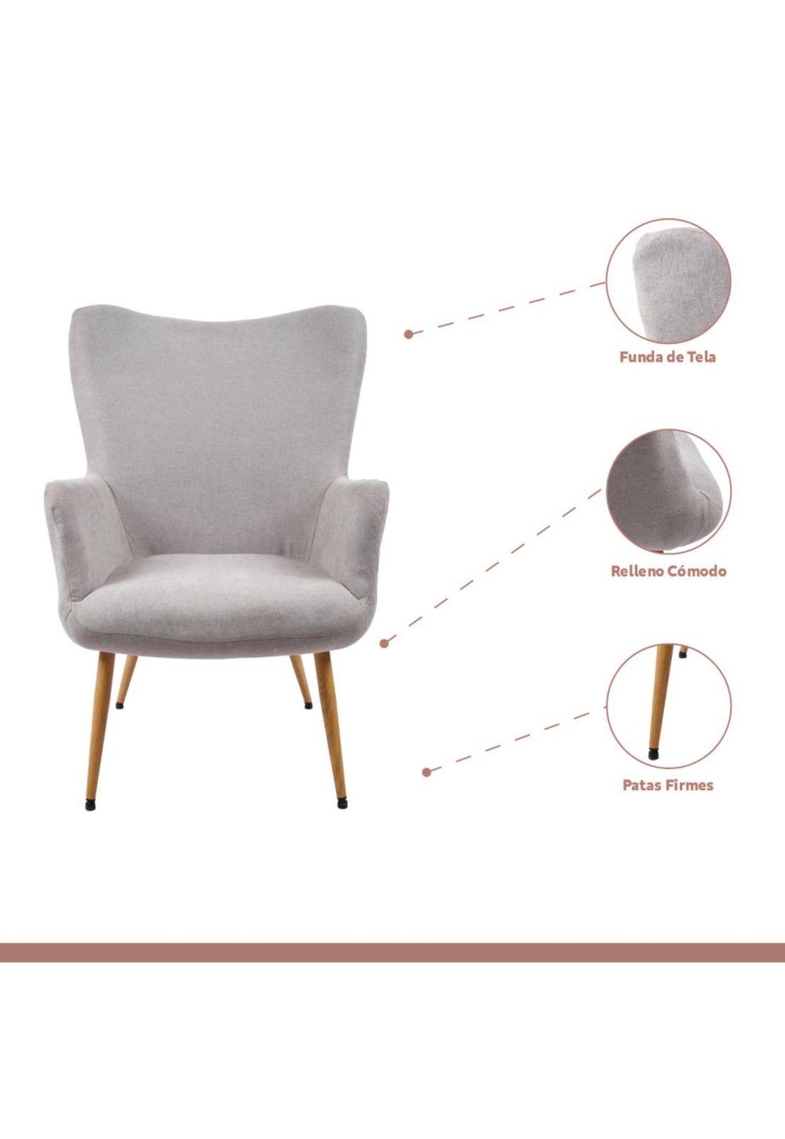 Poltrona Fabric Tipo Radar - Gris-2