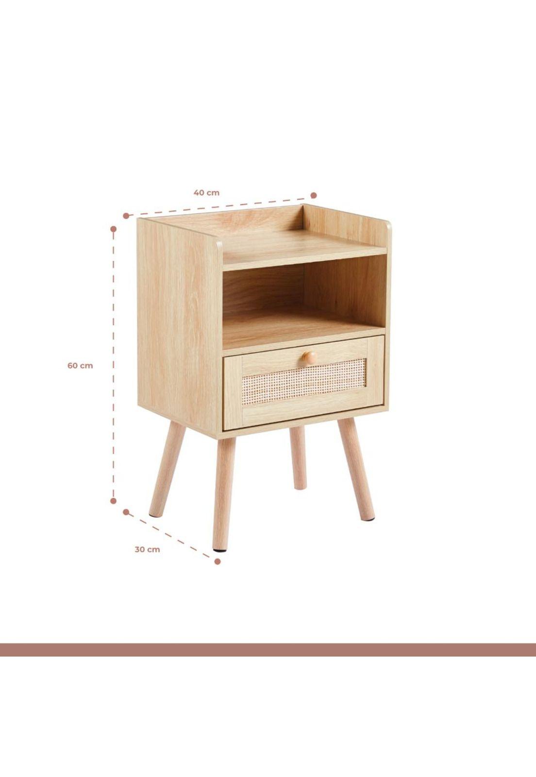 Velador Mesh Rattan con Cajon y Espacio-3