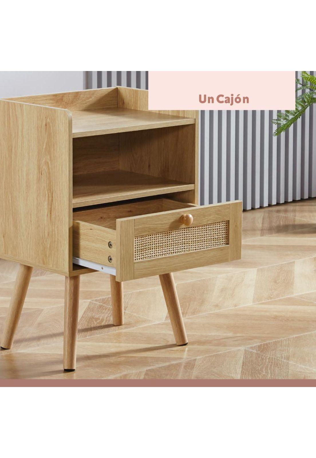 Velador Mesh Rattan con Cajon y Espacio-5