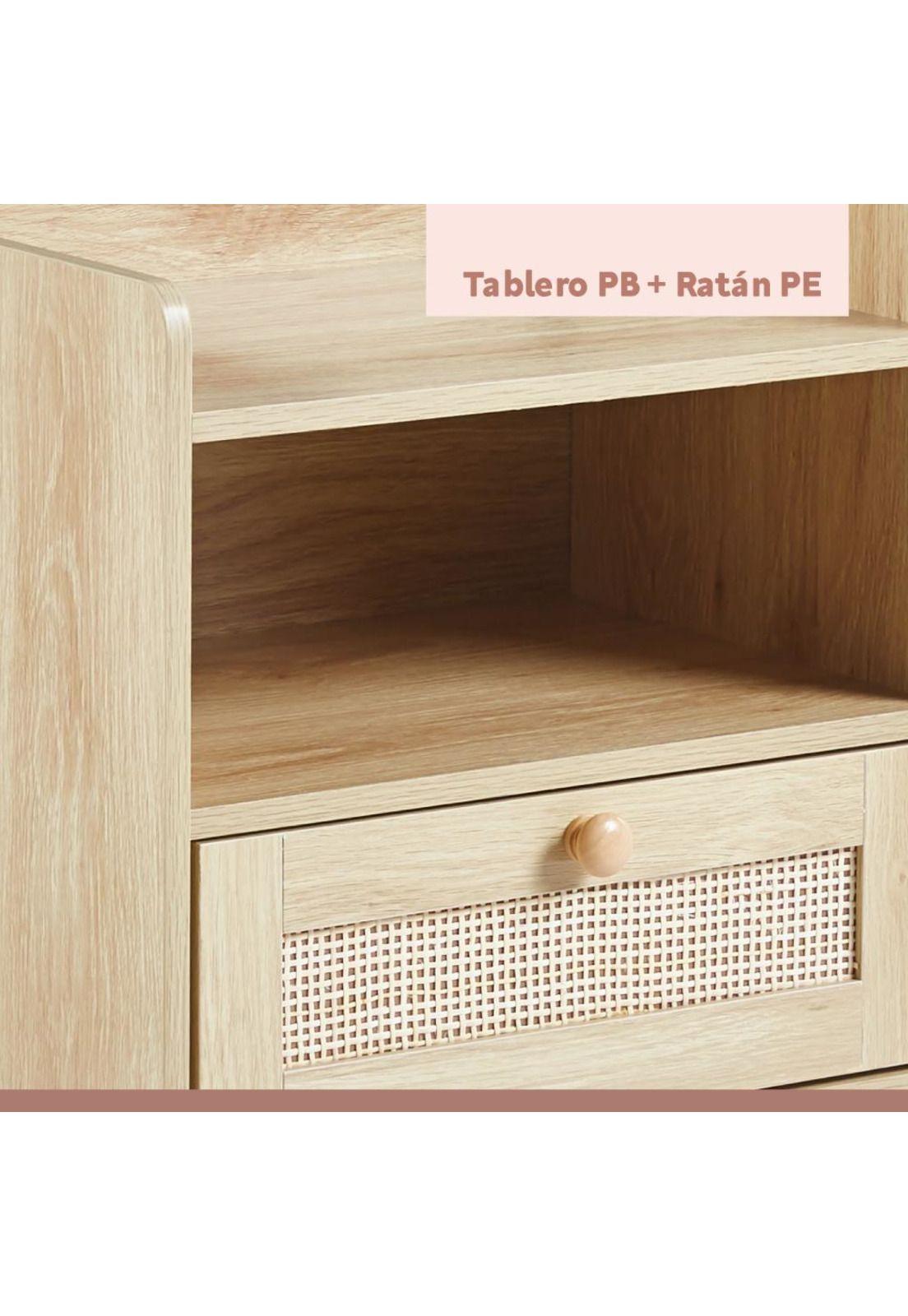 Velador Mesh Rattan con Cajon y Espacio-6