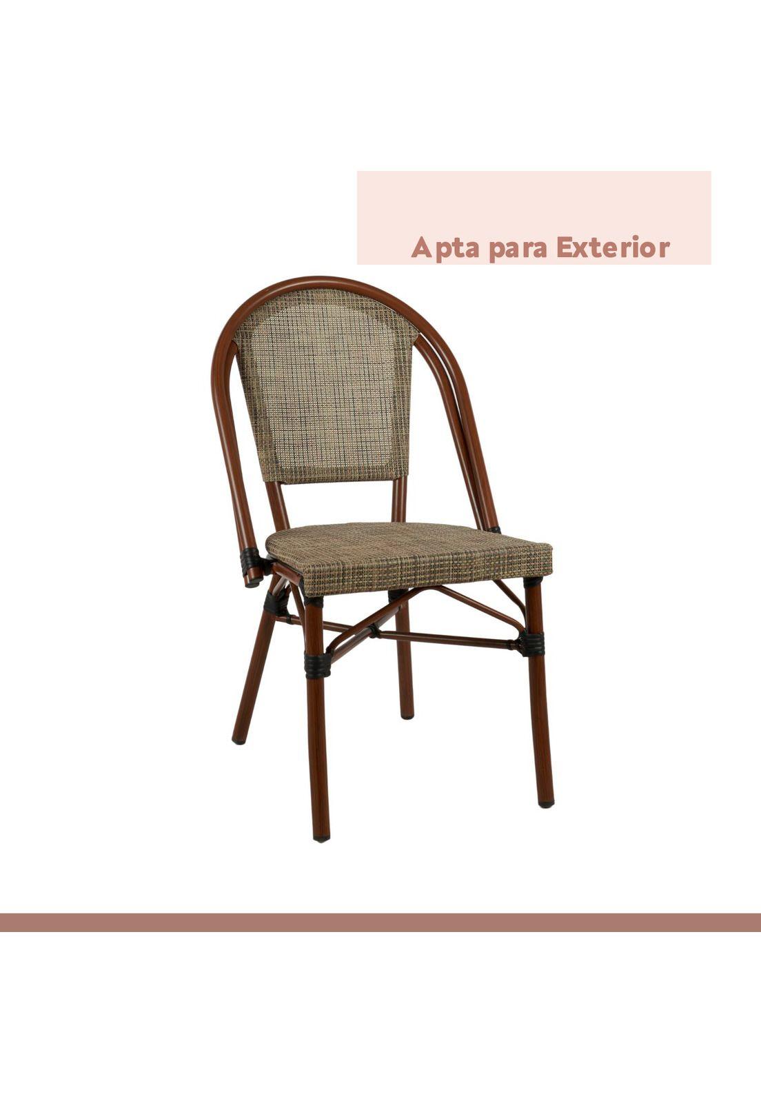 Pack de 4 Sillas Bistro Parisina Textileno - Beige-4