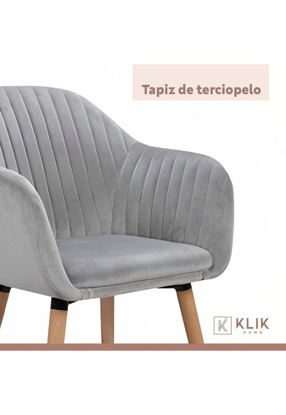 Pack de 2 Butacas Sitiales Poltronas Diamante Terciopelo - Gris-4