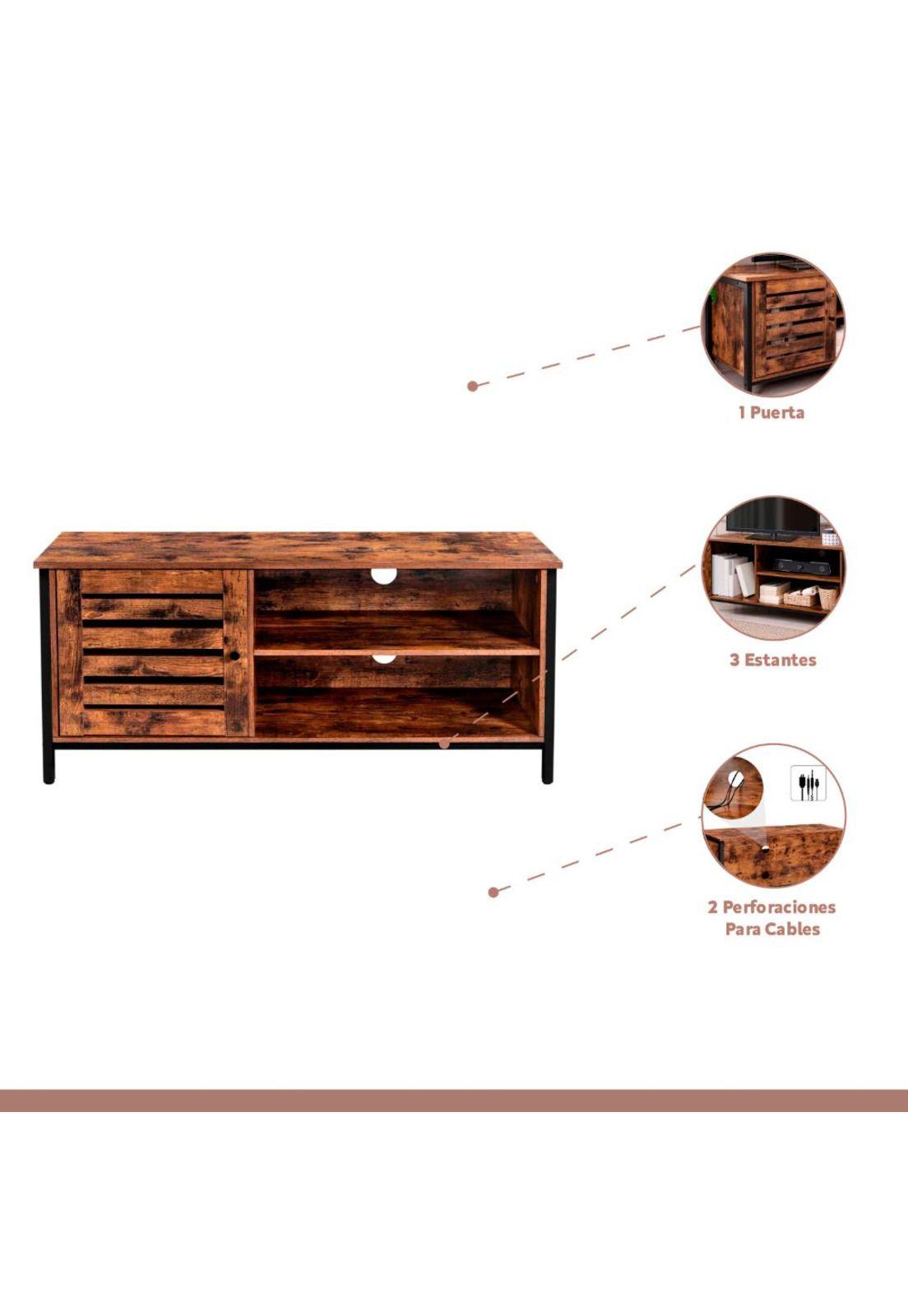 Rack de TV Rustik Madera Oscura Walnut-2