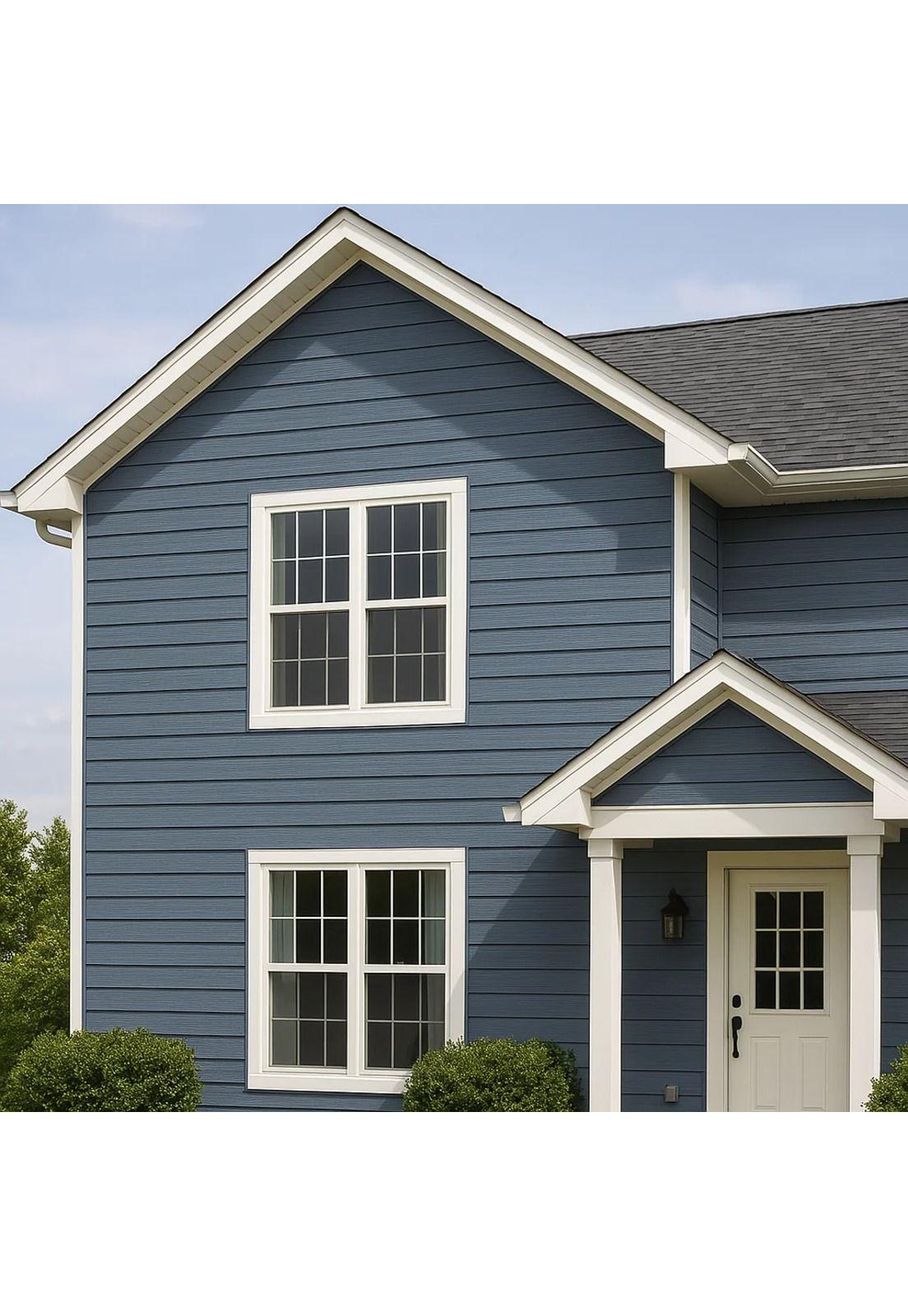 Pack de 5 Revestimientos Siding Plano WPC exterior Color Gris Azulado-2