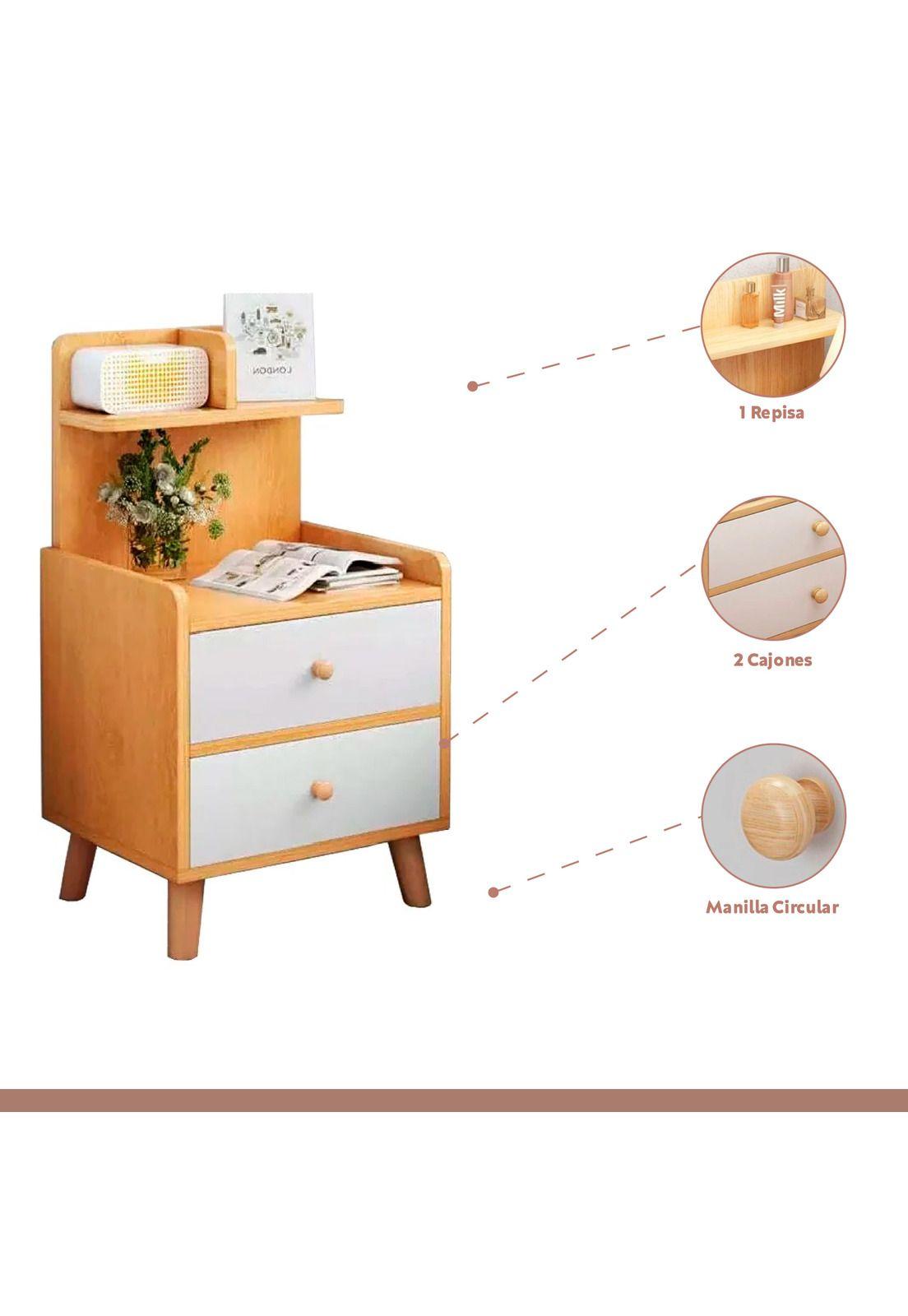 Pack de 2 Veladores 2 Niveles Con Soporte Superior-2