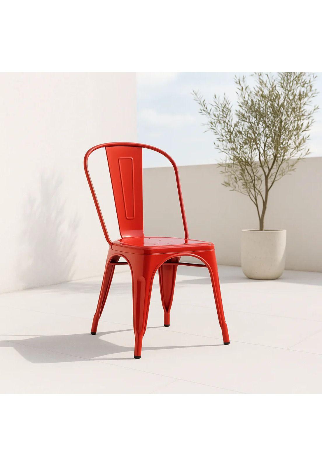 Silla Tolix - Roja-1