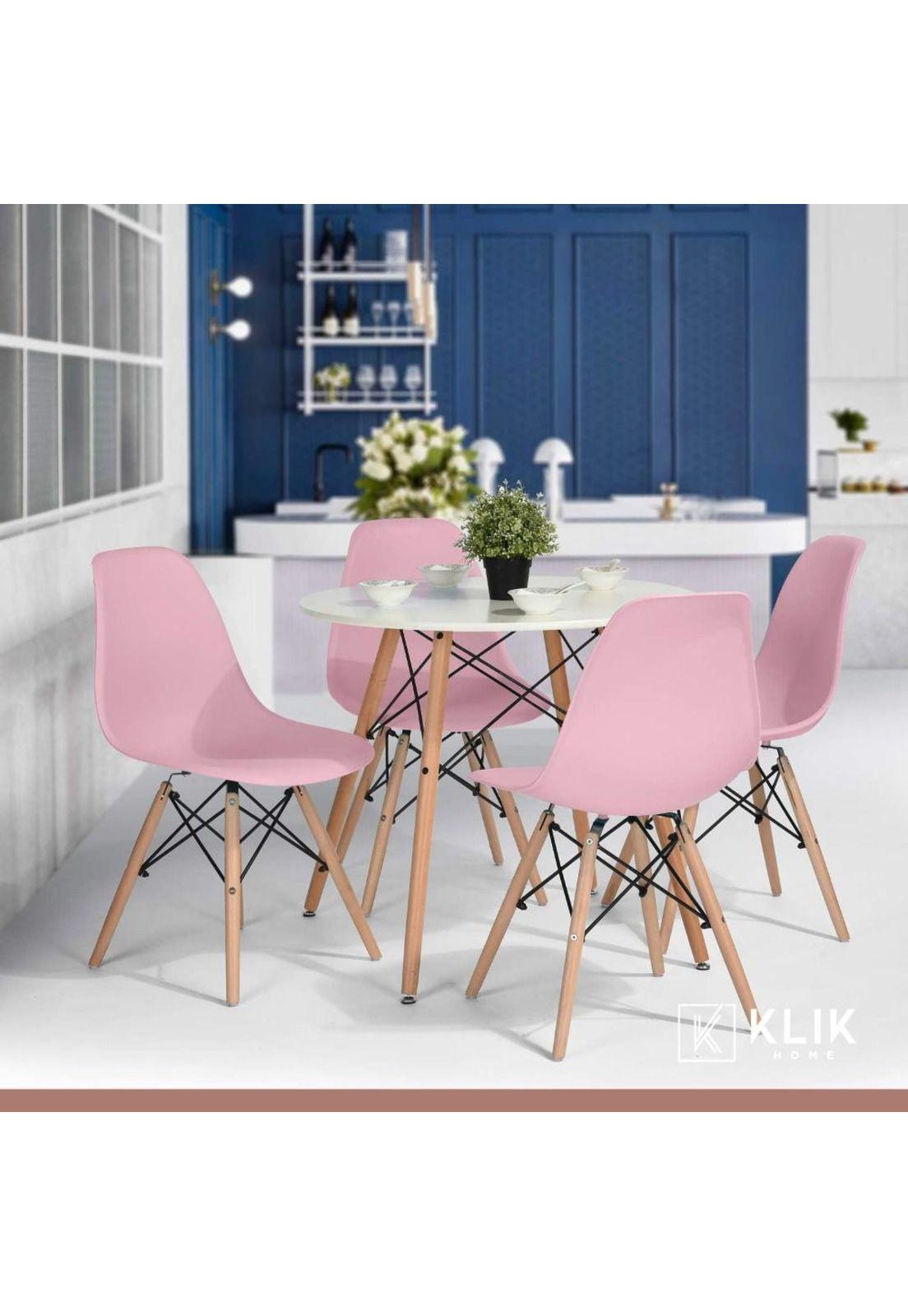 Pack de 4 Sillas Eames - Rosadas-1
