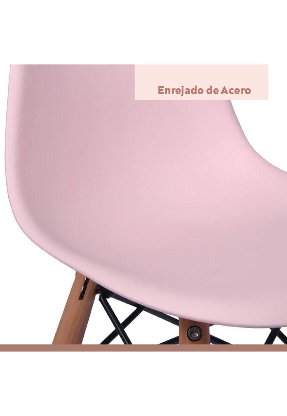 Pack de 4 Sillas Eames - Rosadas-5