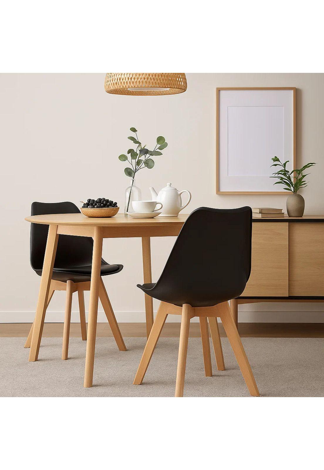 Silla Tulip Acolchada - Negra-2