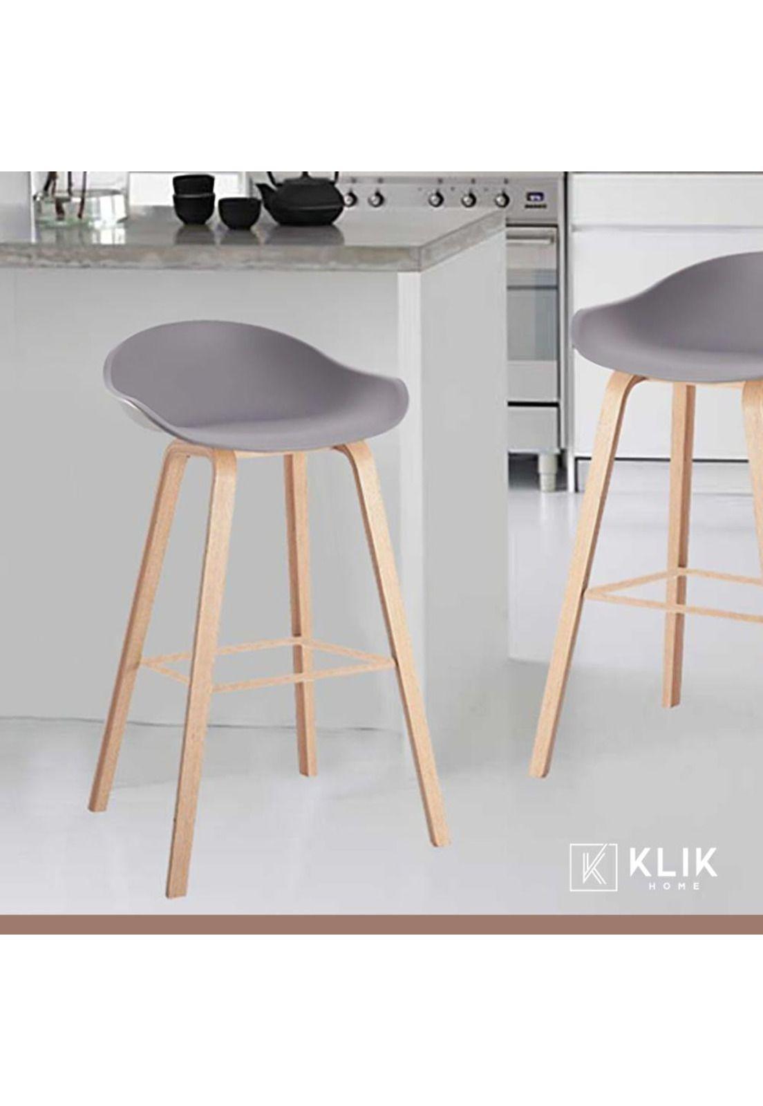 Pack de 4 Taburetes Nordic - Gris-2