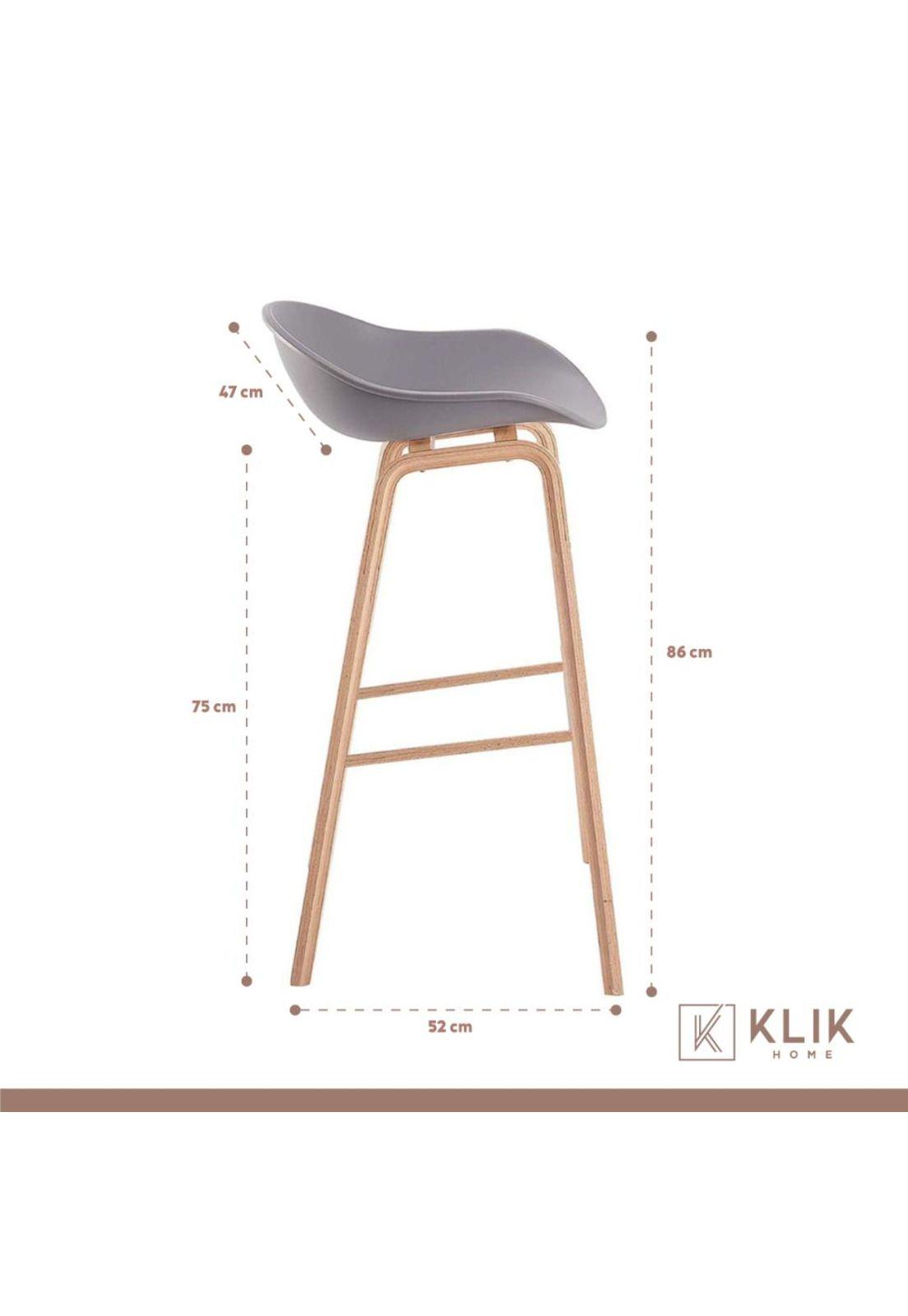 Pack de 4 Taburetes Nordic - Gris-4