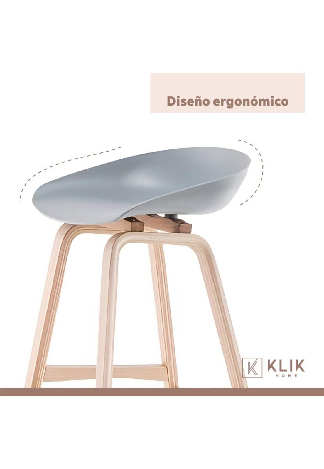 Pack de 4 Taburetes Nordic - Gris-5