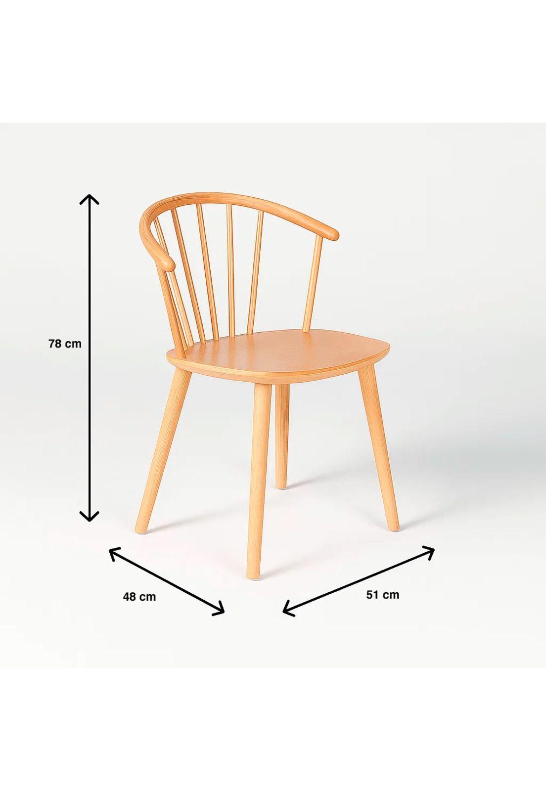 Pack de 2 Sillas Lykke de Madera - Natural-3