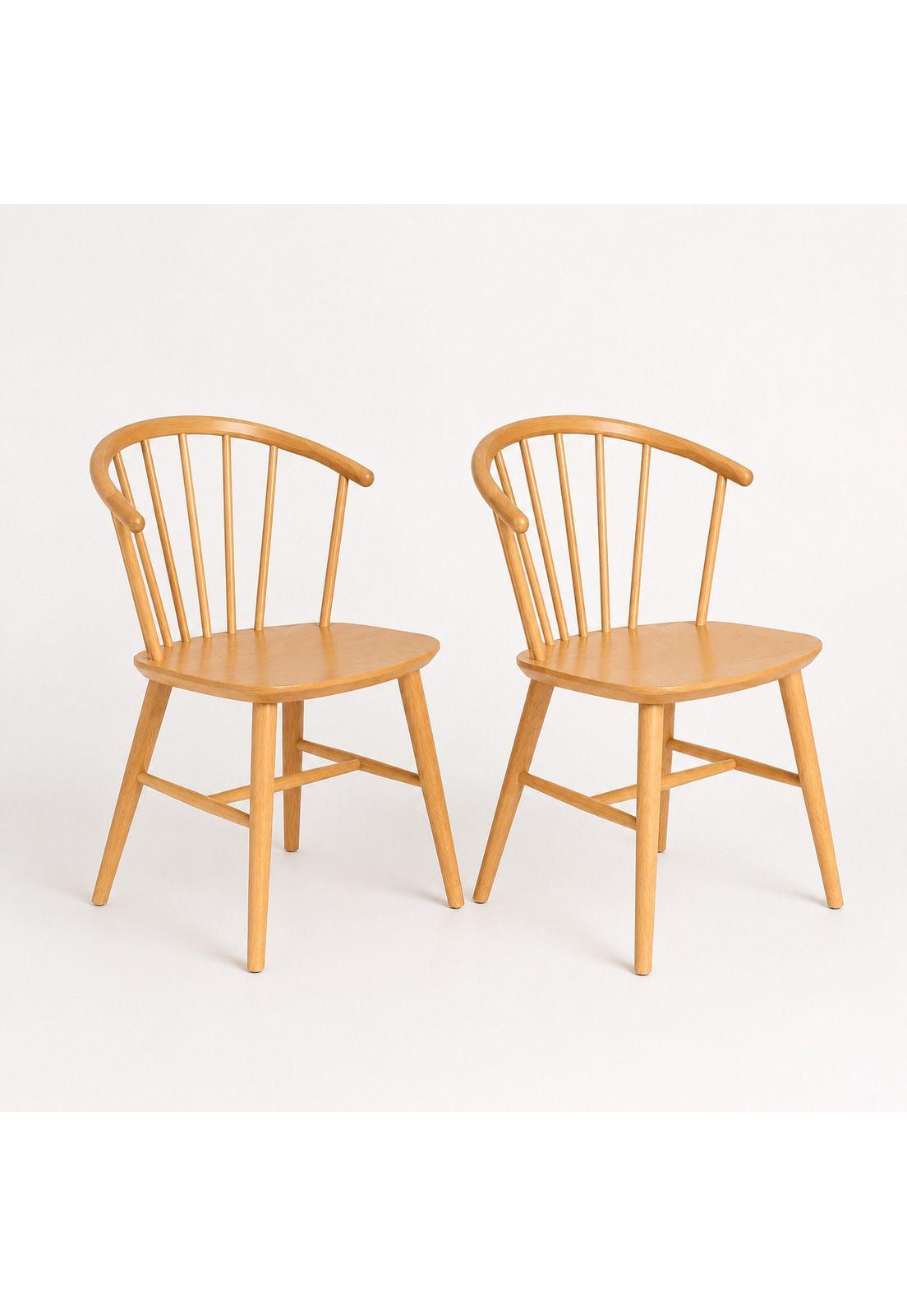 Pack de 2 Sillas Lykke de Madera - Natural-0