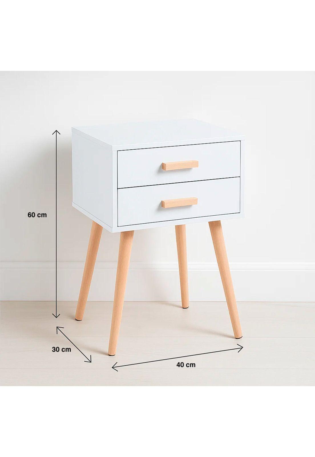 Velador Eames Doble 40x30x60 - Blanco-3