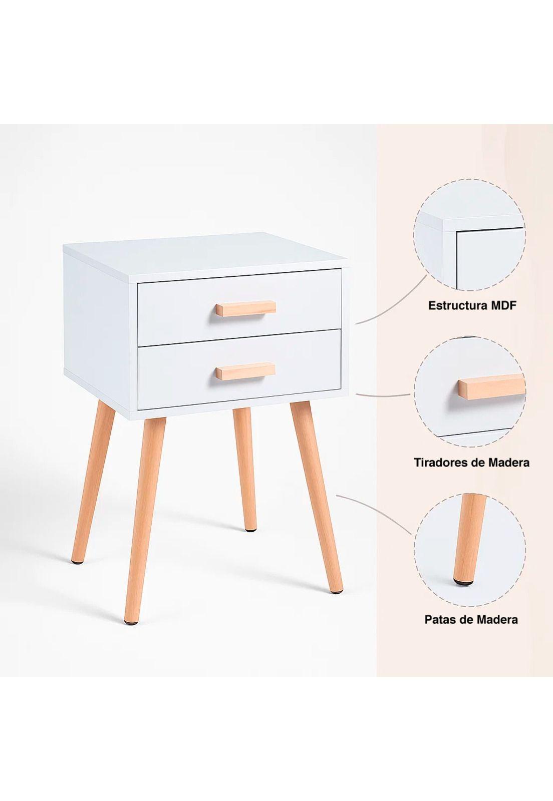 Velador Eames Doble 40x30x60 - Blanco-4