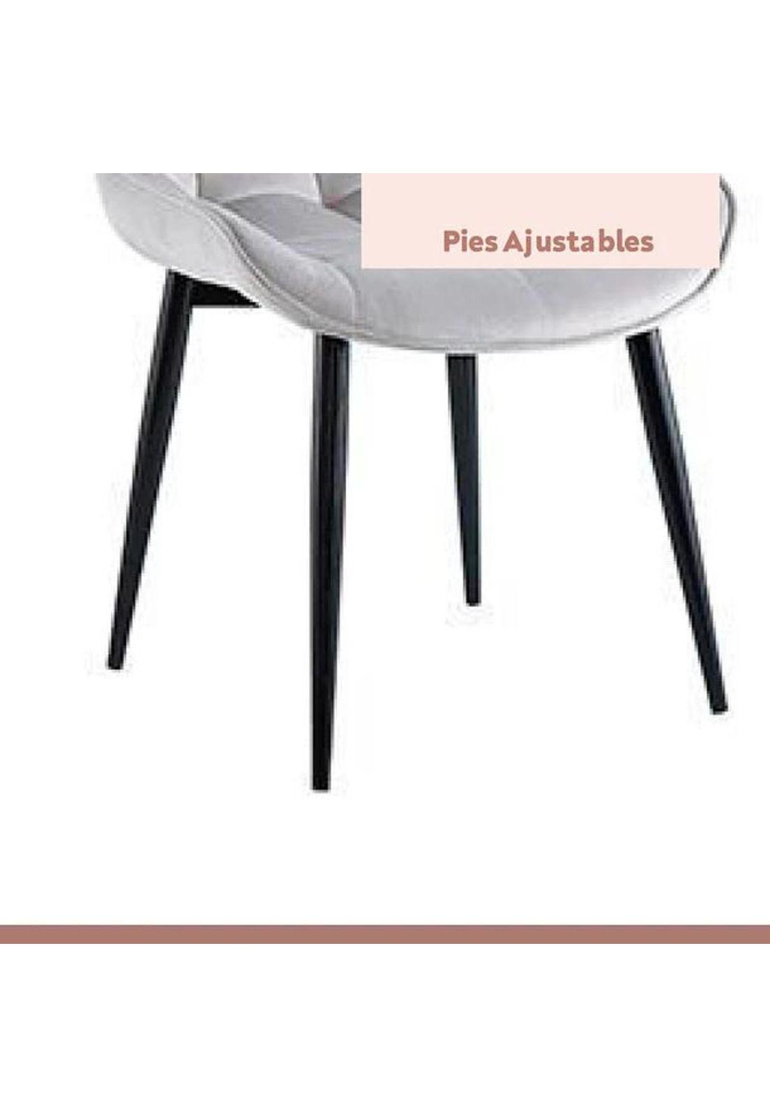 Comedor Mesa Eames 80cm redonda vidrio + 4 Silla Macron Terc-6