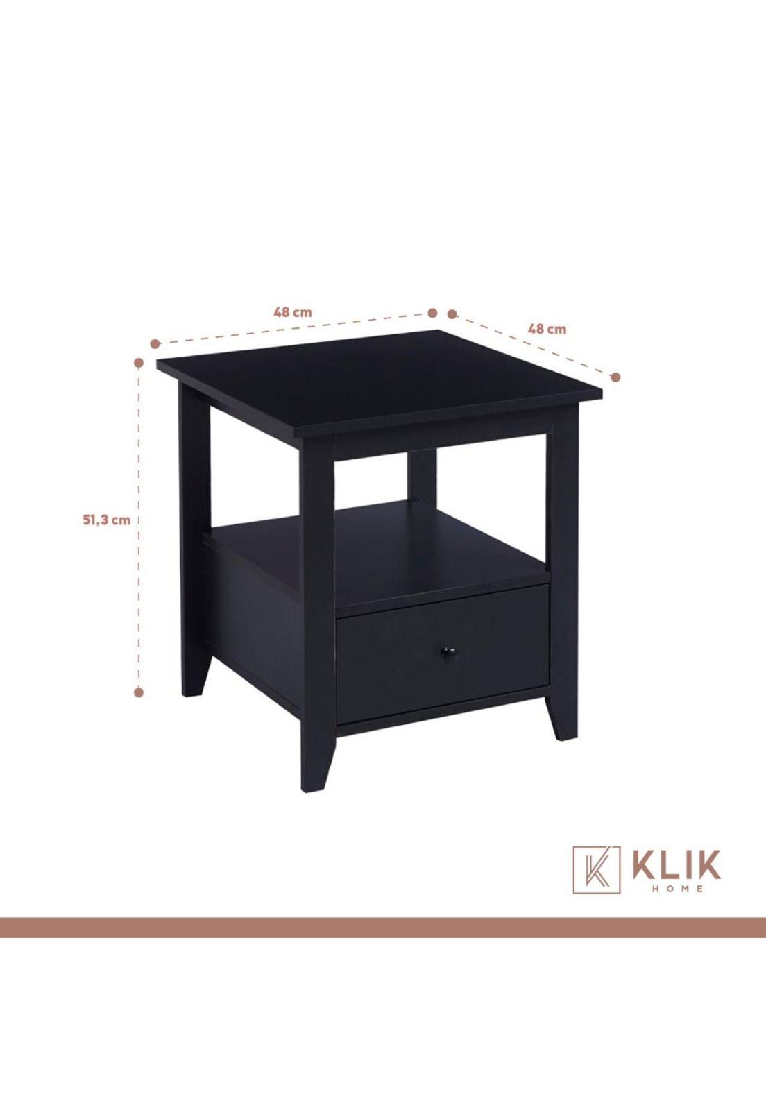 Pack de 2 Veladores Mesa Lateral Auxiliar con Cajón Bohemio-3