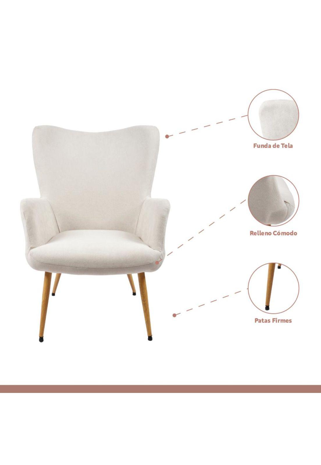 Poltrona Fabric Tipo Radar - Beige-2