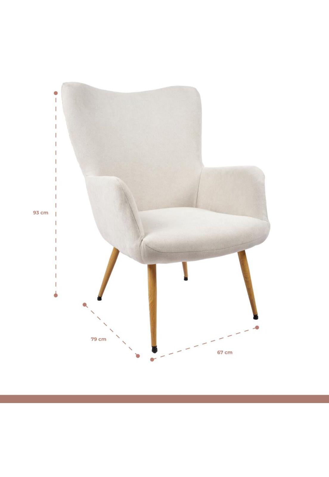 Poltrona Fabric Tipo Radar - Beige-3