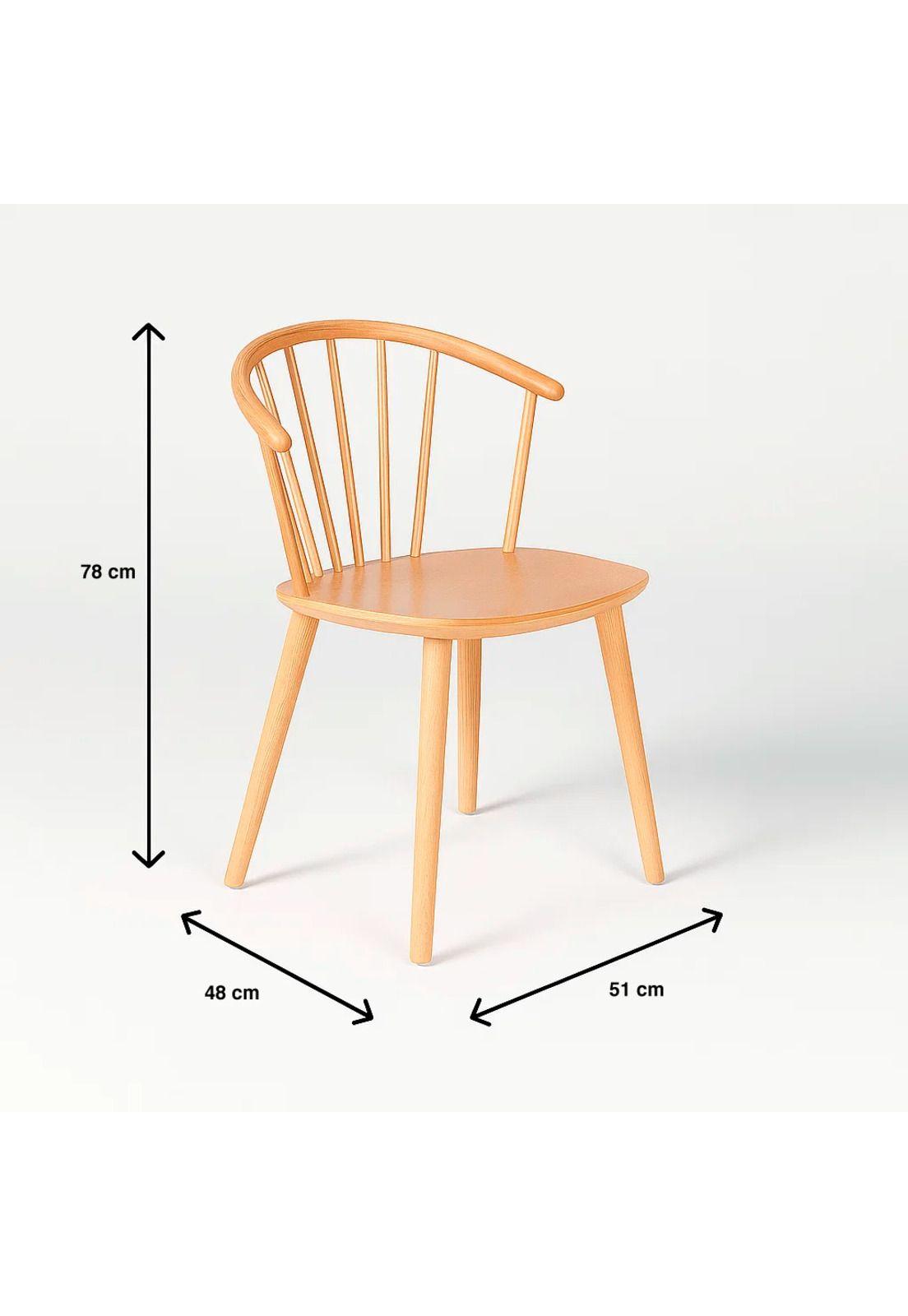 Silla Lykke de Madera - Natural-3