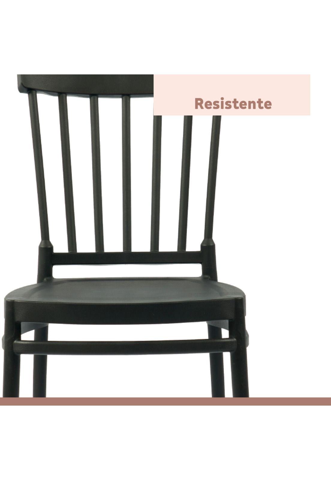 Pack de 4 Sillas Windsor Polipropileno - Negras-5