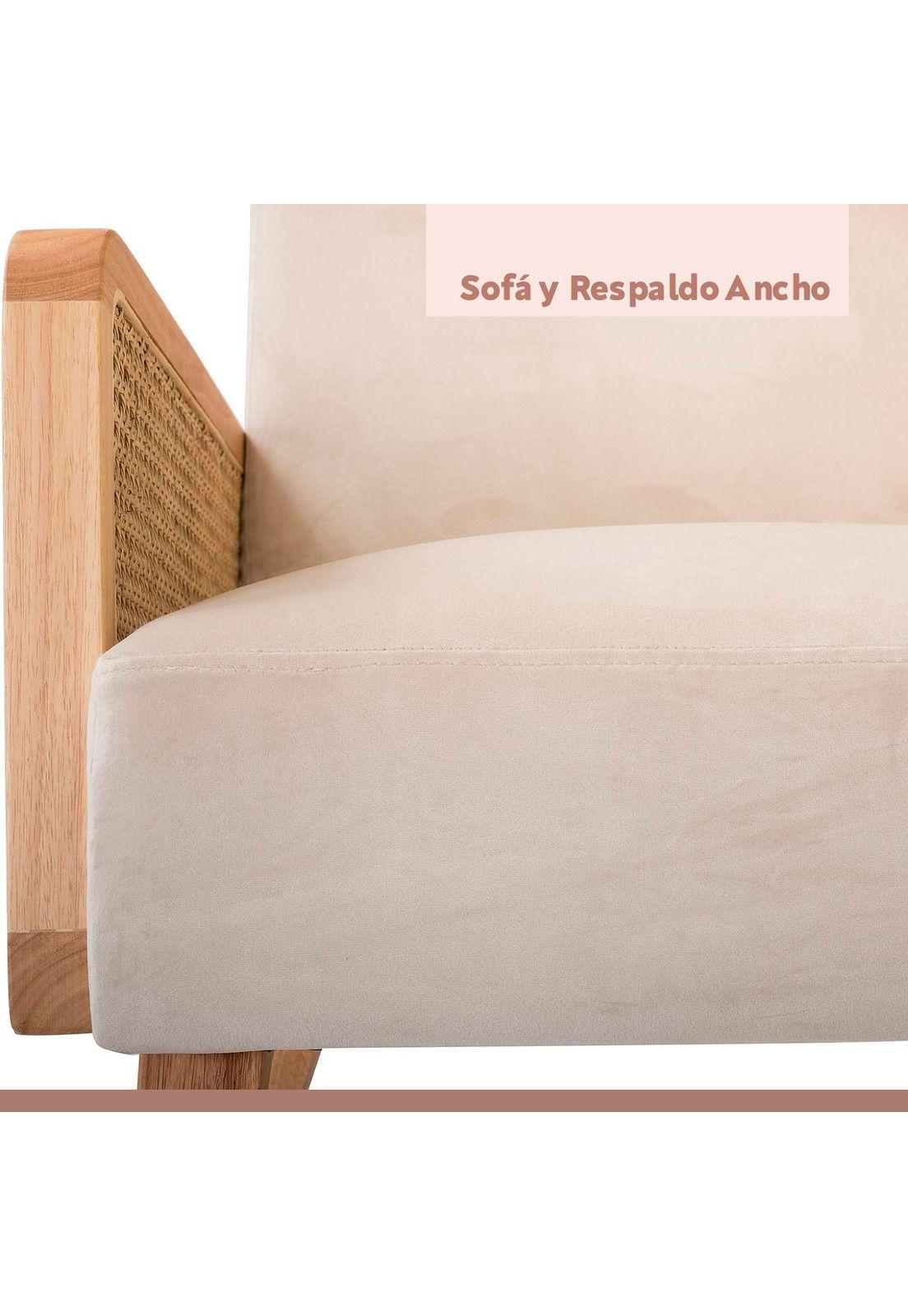 Sillon madera rattan relaxia  - Blanco-6