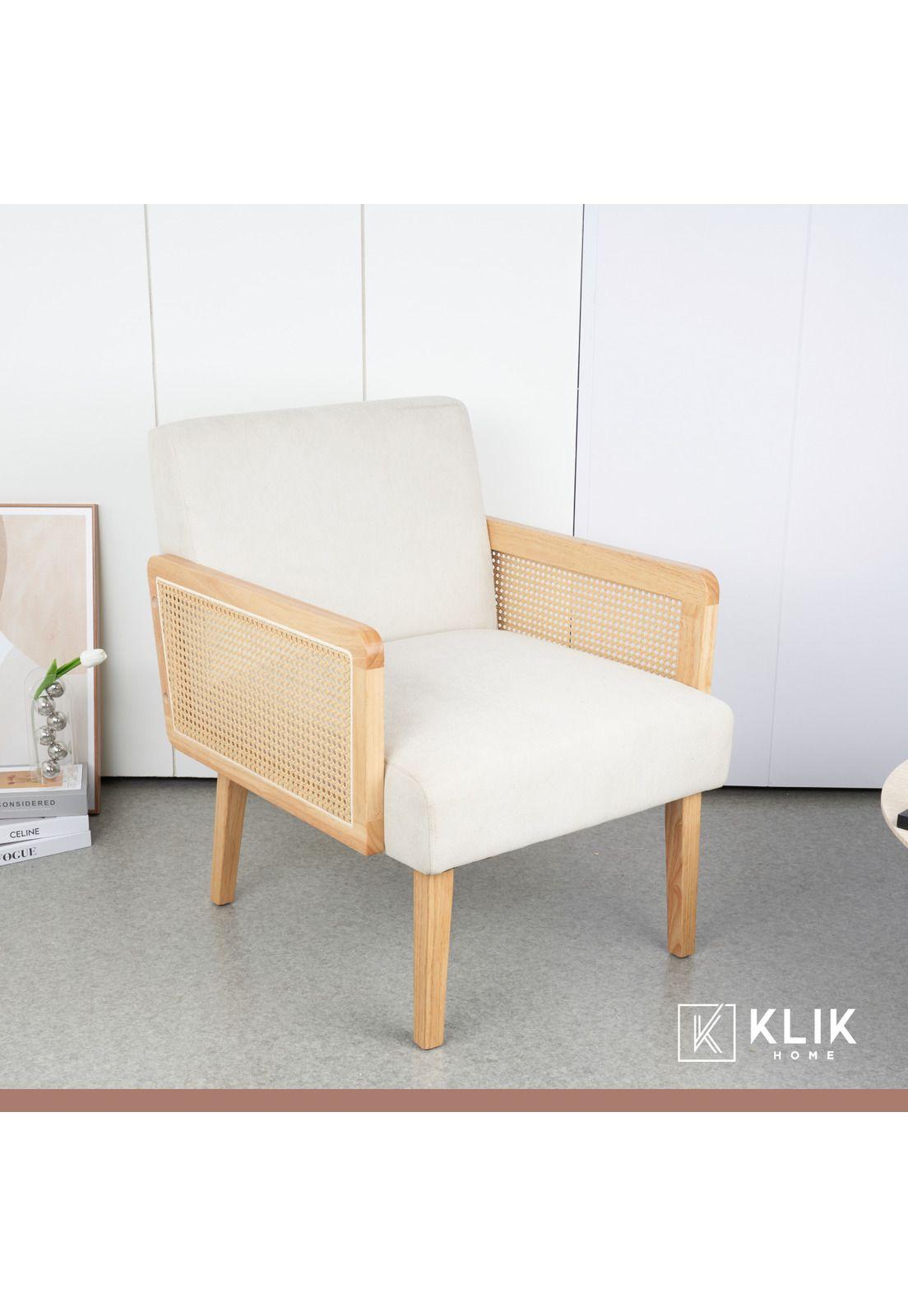 Sillon madera rattan relaxia  - Blanco-7