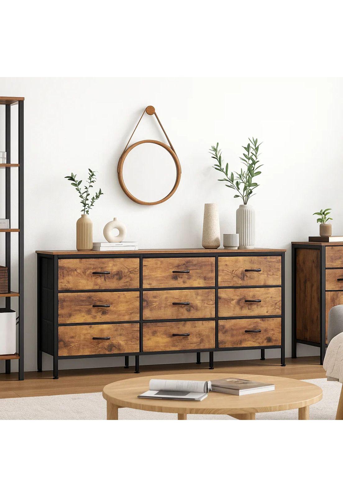 Cómoda Metalik Estilo Industrial - Rústico-2