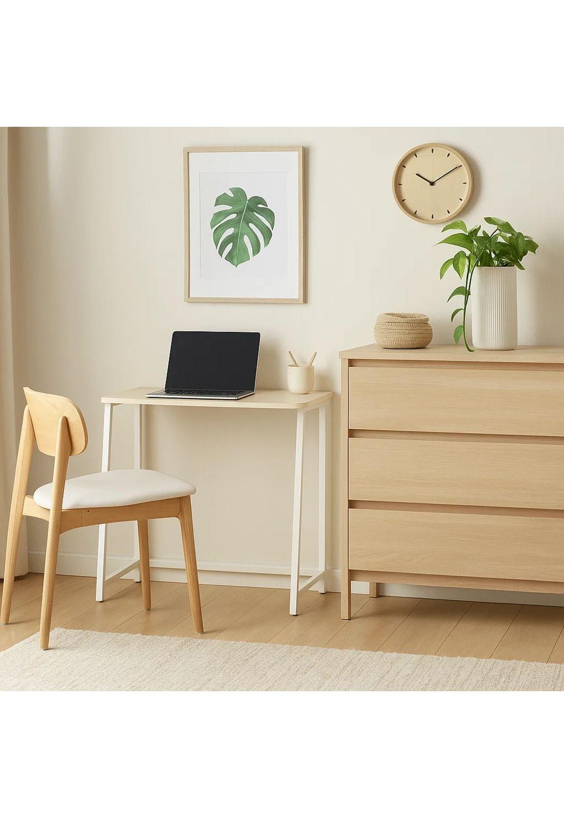 Escritorio Flex Compacto Mdf - Natural Blanca-2