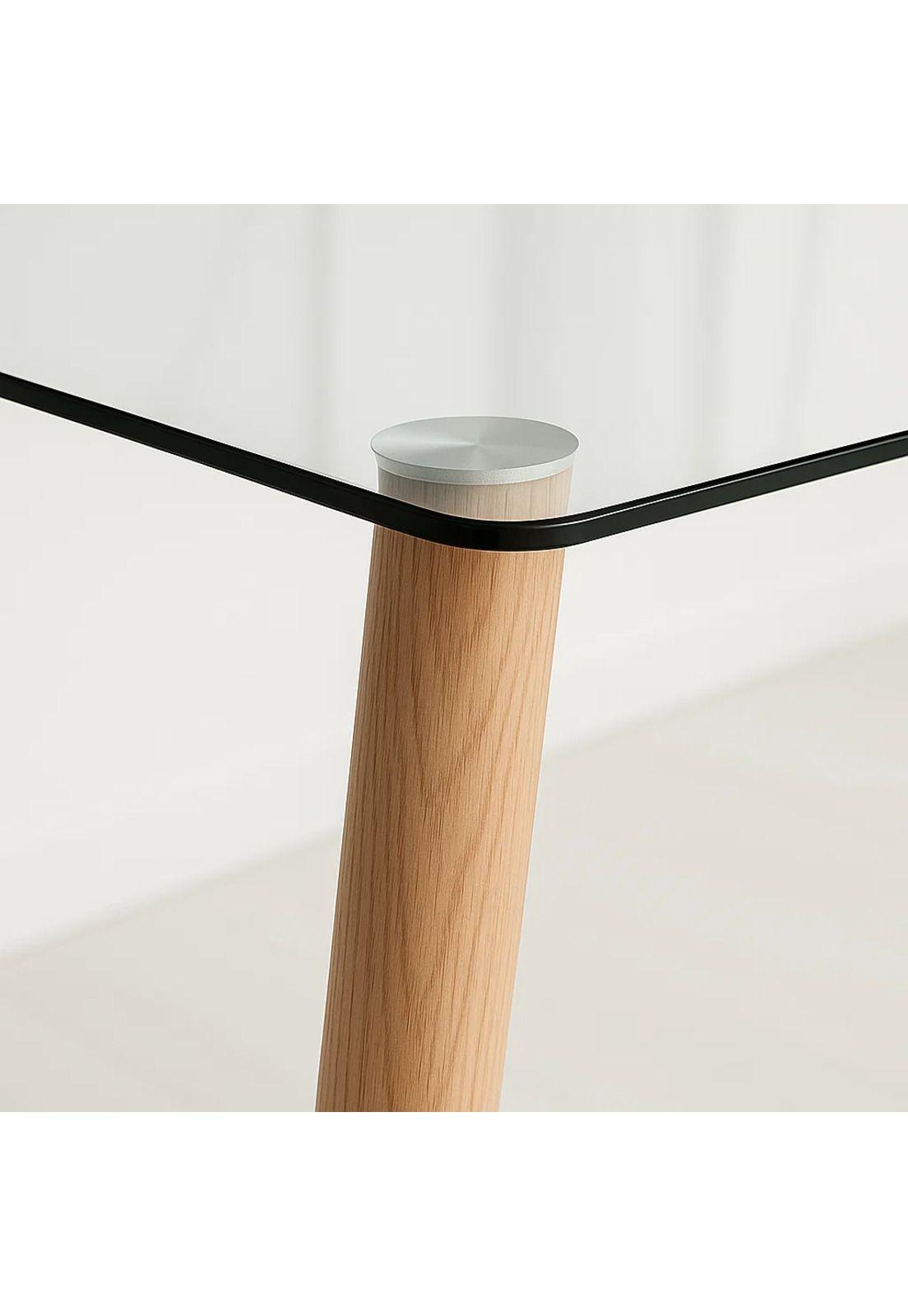 Mesa de Comedor Vidrio Rectangular Nórdica 140x90 cm-5