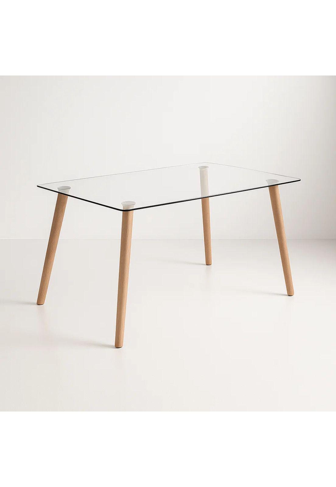 Mesa de Comedor Vidrio Rectangular Nórdica 140x90 cm-7