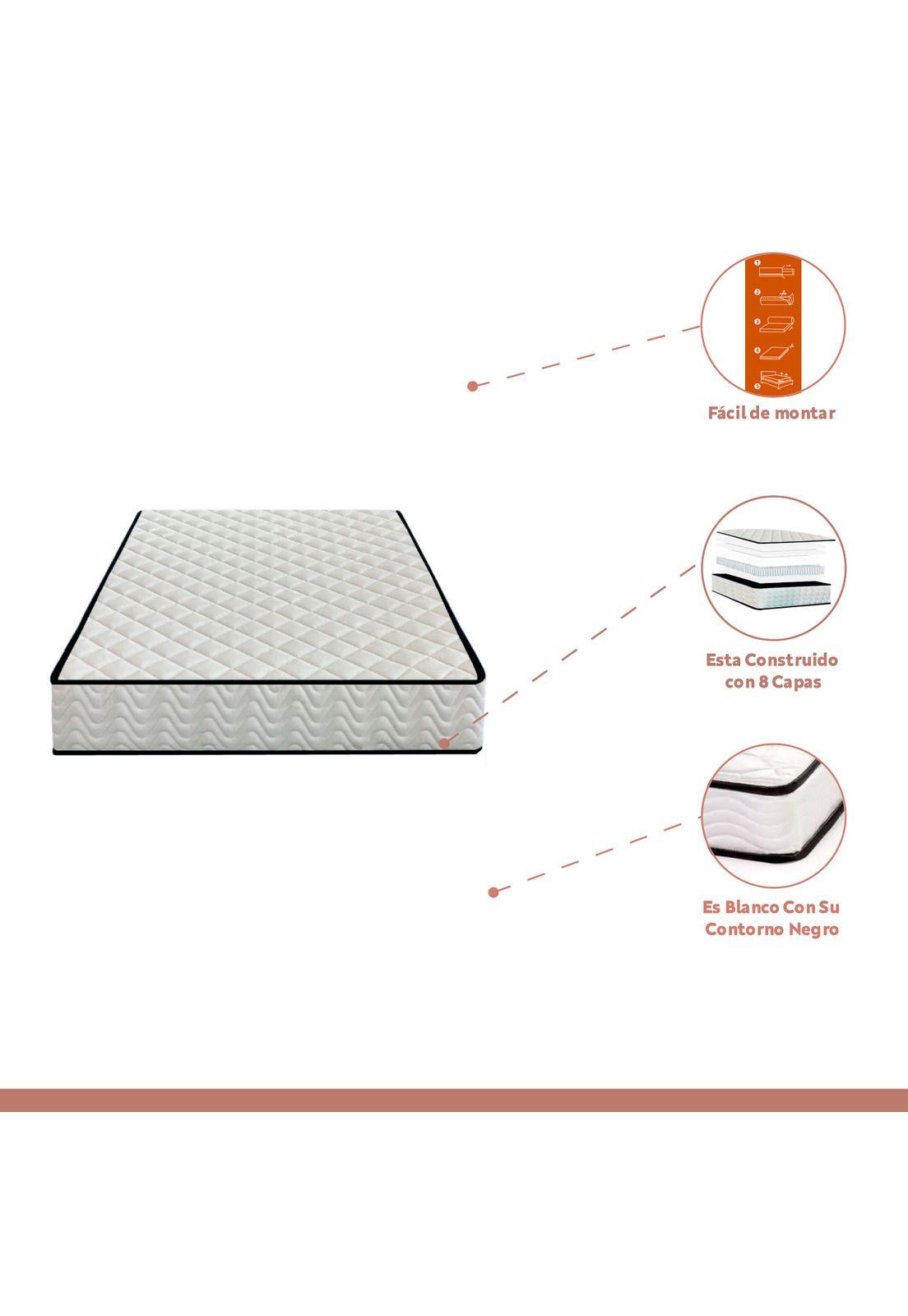 Colchón KLIK Home Primera Capa Foam y Resortes Pocket Spring 1.5 Plaza-2
