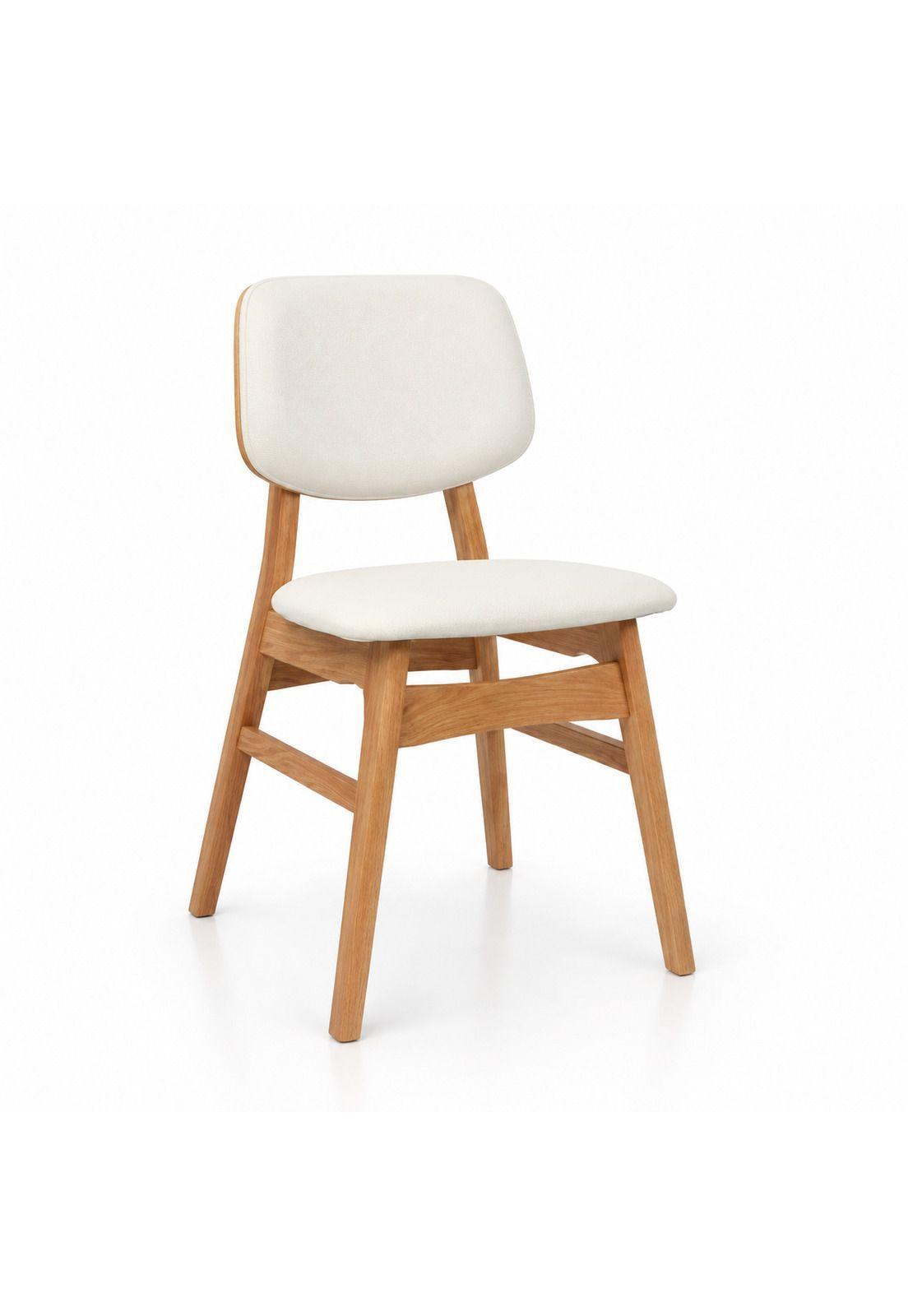 Silla de Comedor Ystava - Madera Maciza con Asiento y Respaldo Acolchados-0