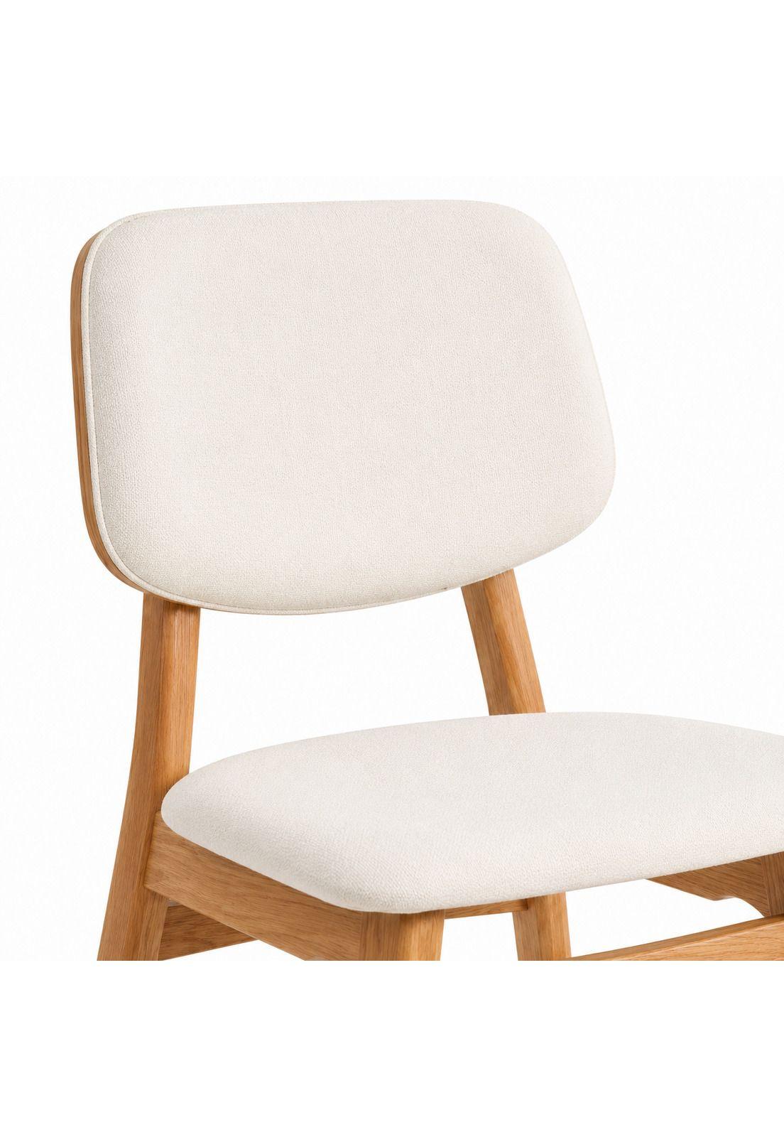 Silla de Comedor Ystava - Madera Maciza con Asiento y Respaldo Acolchados-5