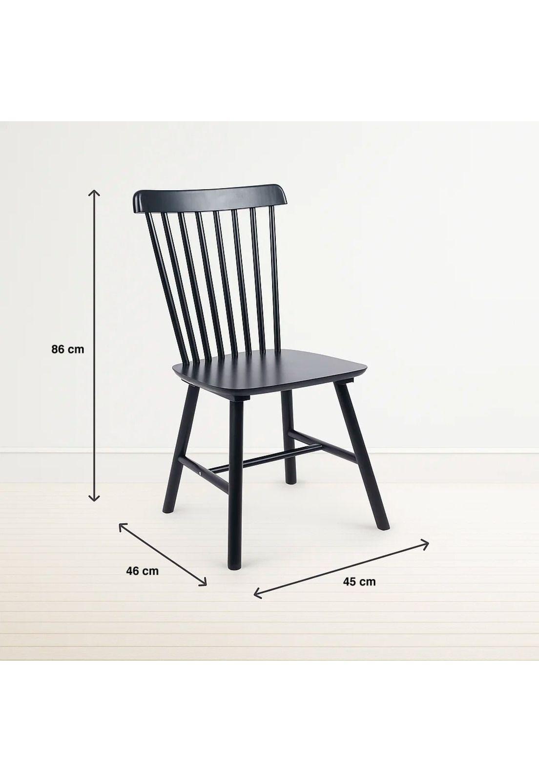 Silla Windsor Madera - Negra-3