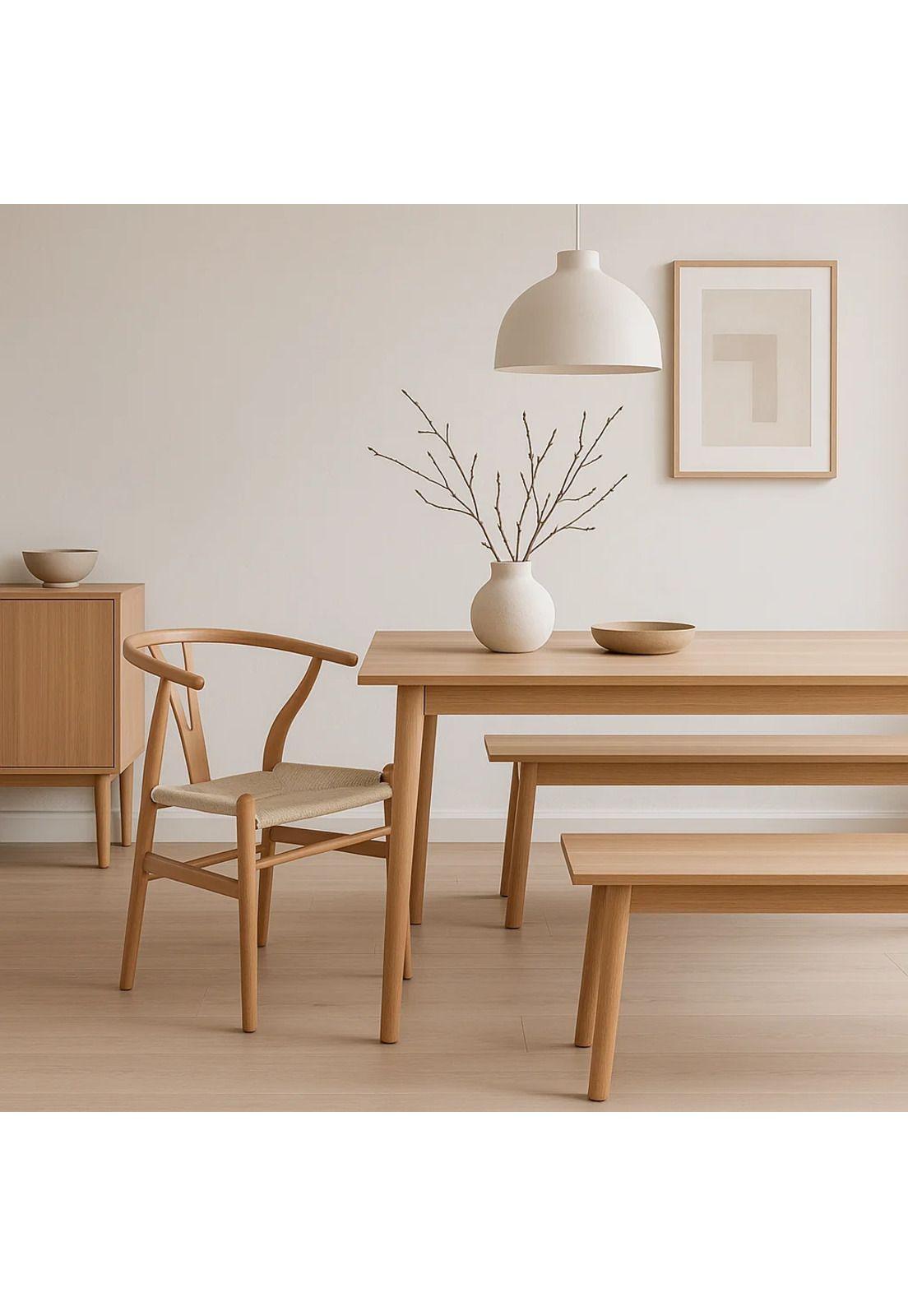 Silla Wishbone Madera y Hilo de cuerda - Natural-2