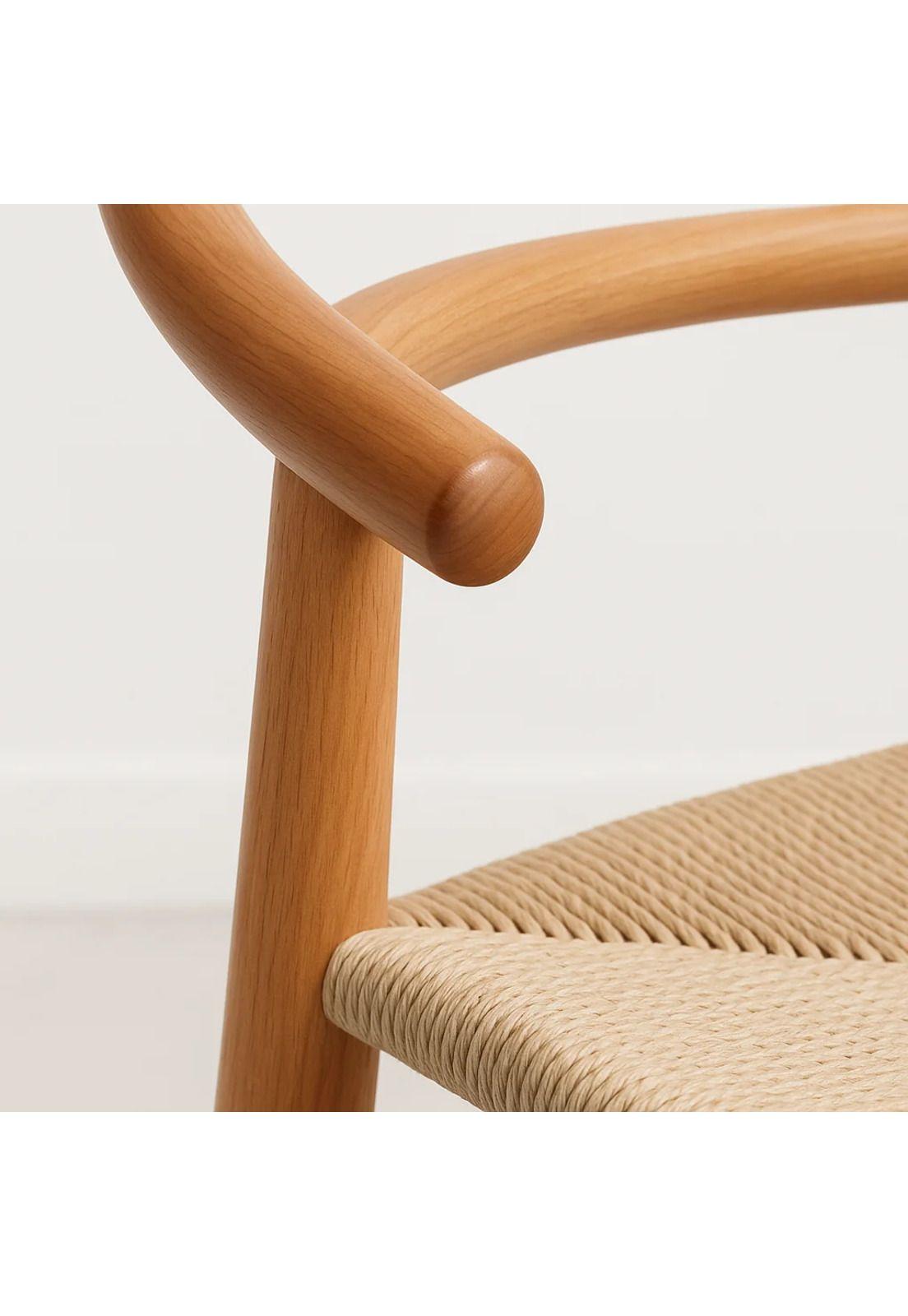 Silla Wishbone Madera y Hilo de cuerda - Natural-5