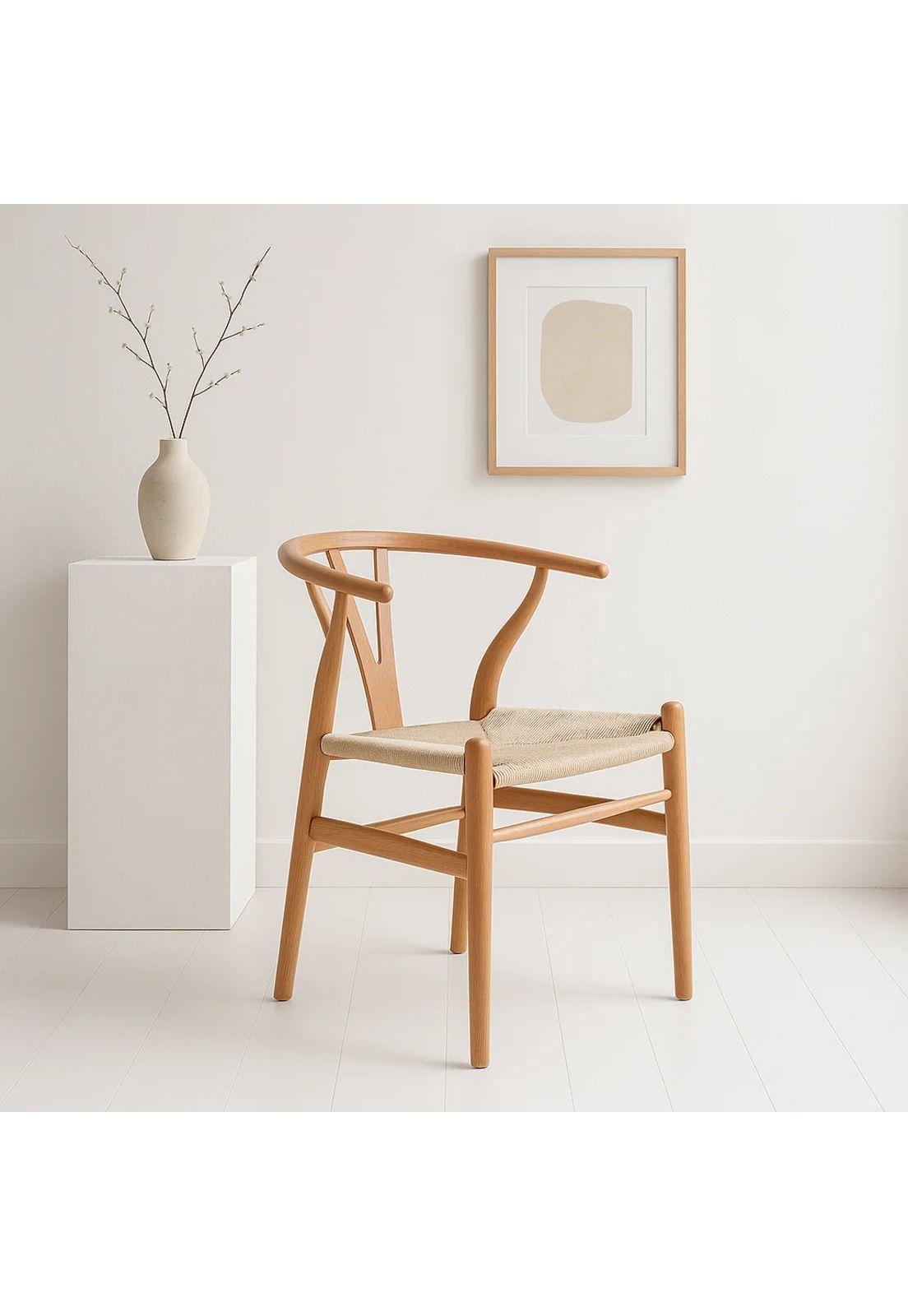 Silla Wishbone Madera y Hilo de cuerda - Natural-8