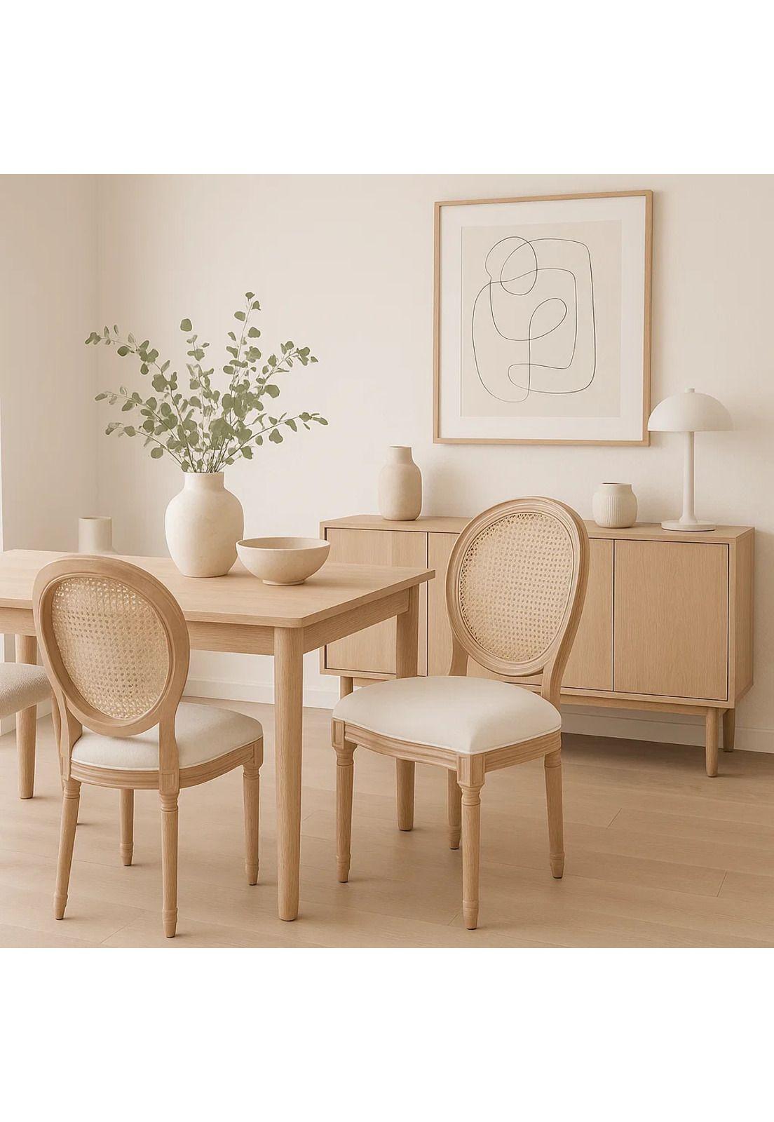 Silla de Comedor Madera Acolchada Luis XV-2