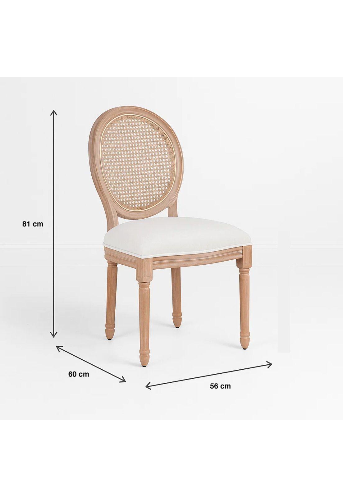 Silla de Comedor Madera Acolchada Luis XV-3
