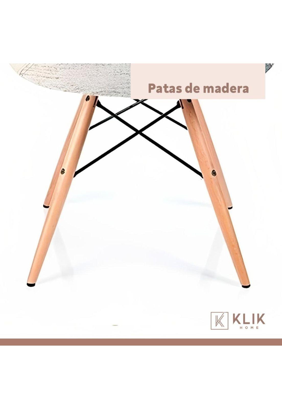 Butaca Sitial Eames Patchwork Acolchado - Celeste-5