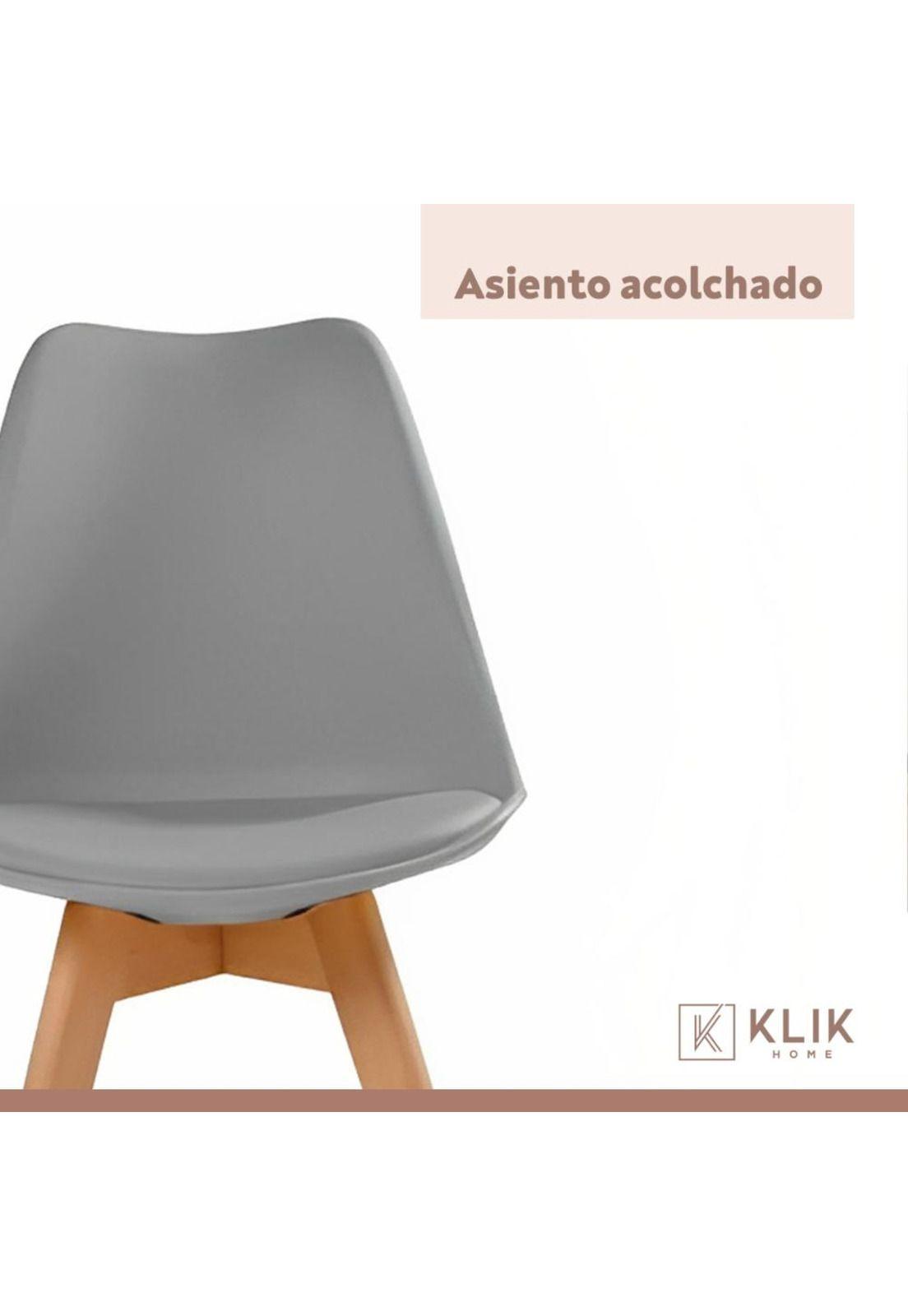 Silla Tulip Acolchada - Gris-5