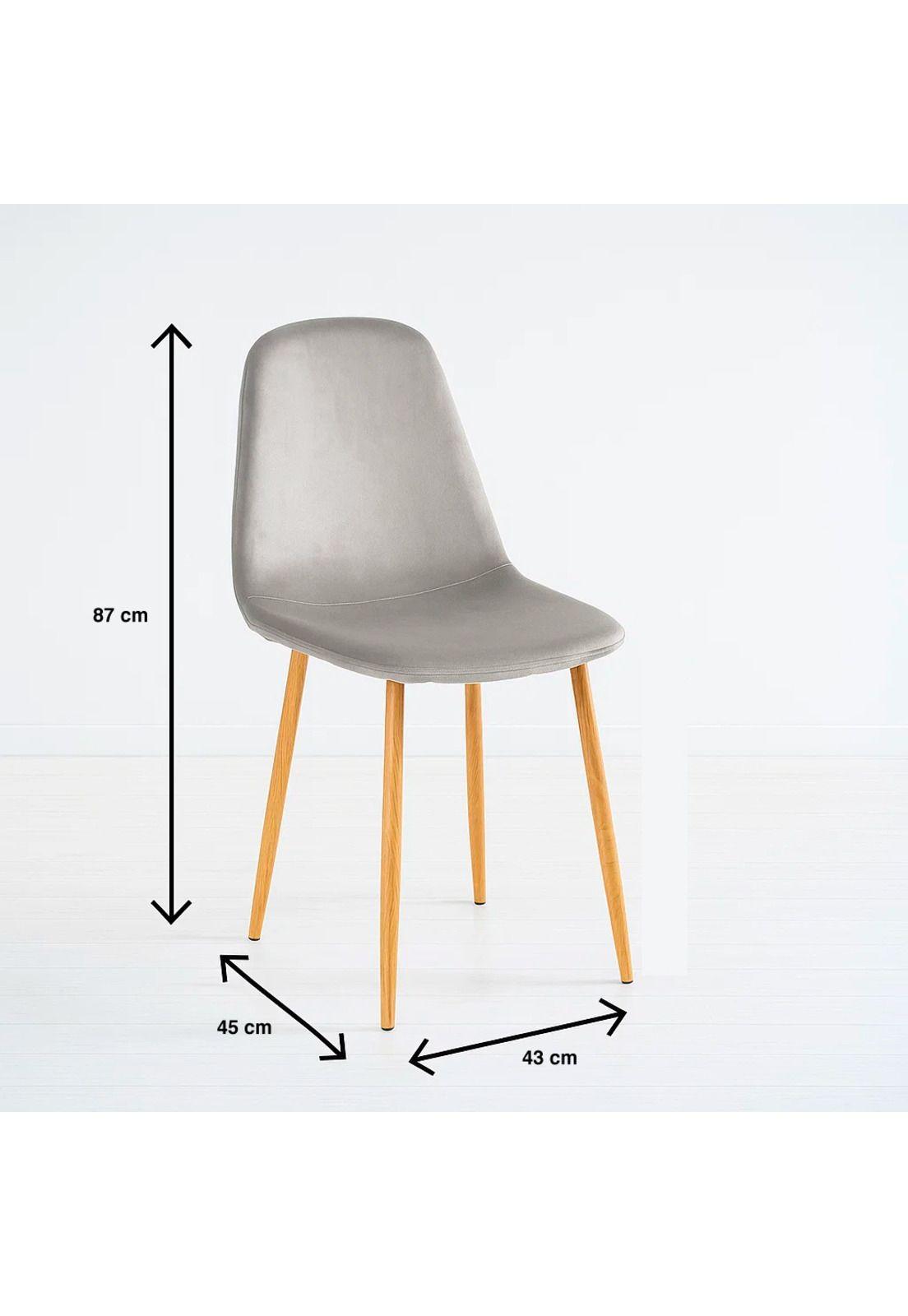 Silla Spoon Velvet - Gris-3